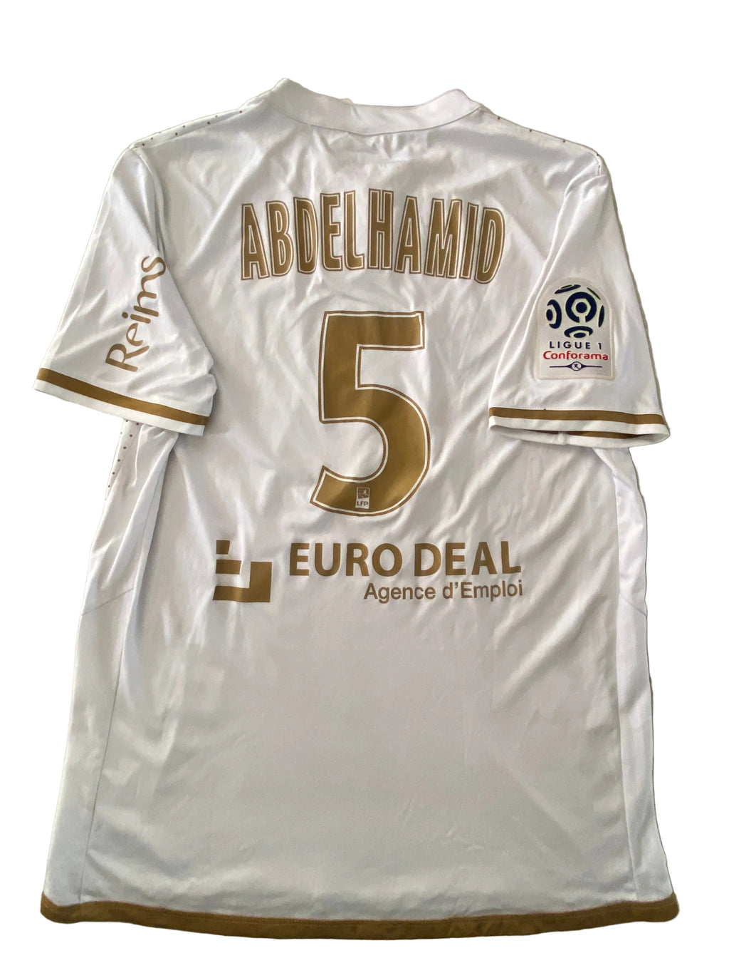Maillot de foot HUNGARIA de l’équipe du STADE de REIMS (porté N.5 ABDELHAMID) saison
