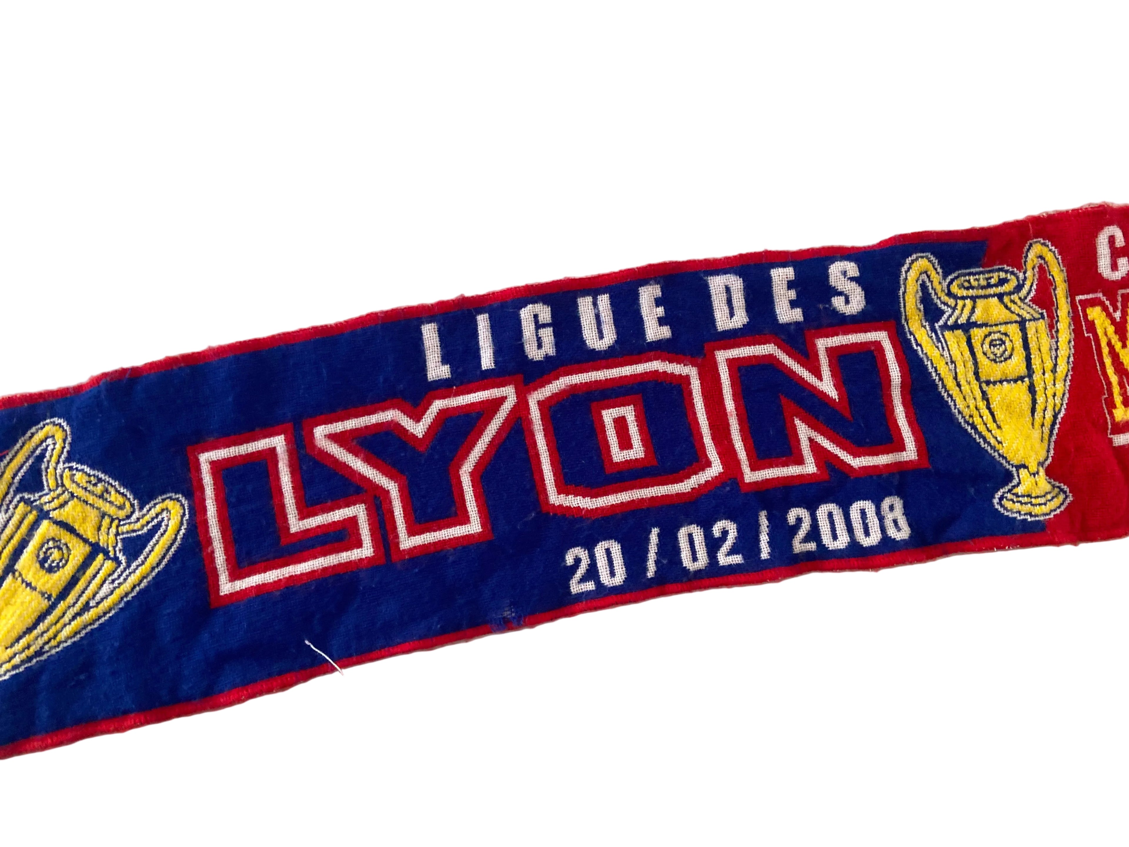 Echarpe de foot LYON/MANCHESTER Ligue des Champions Scarf Supporter