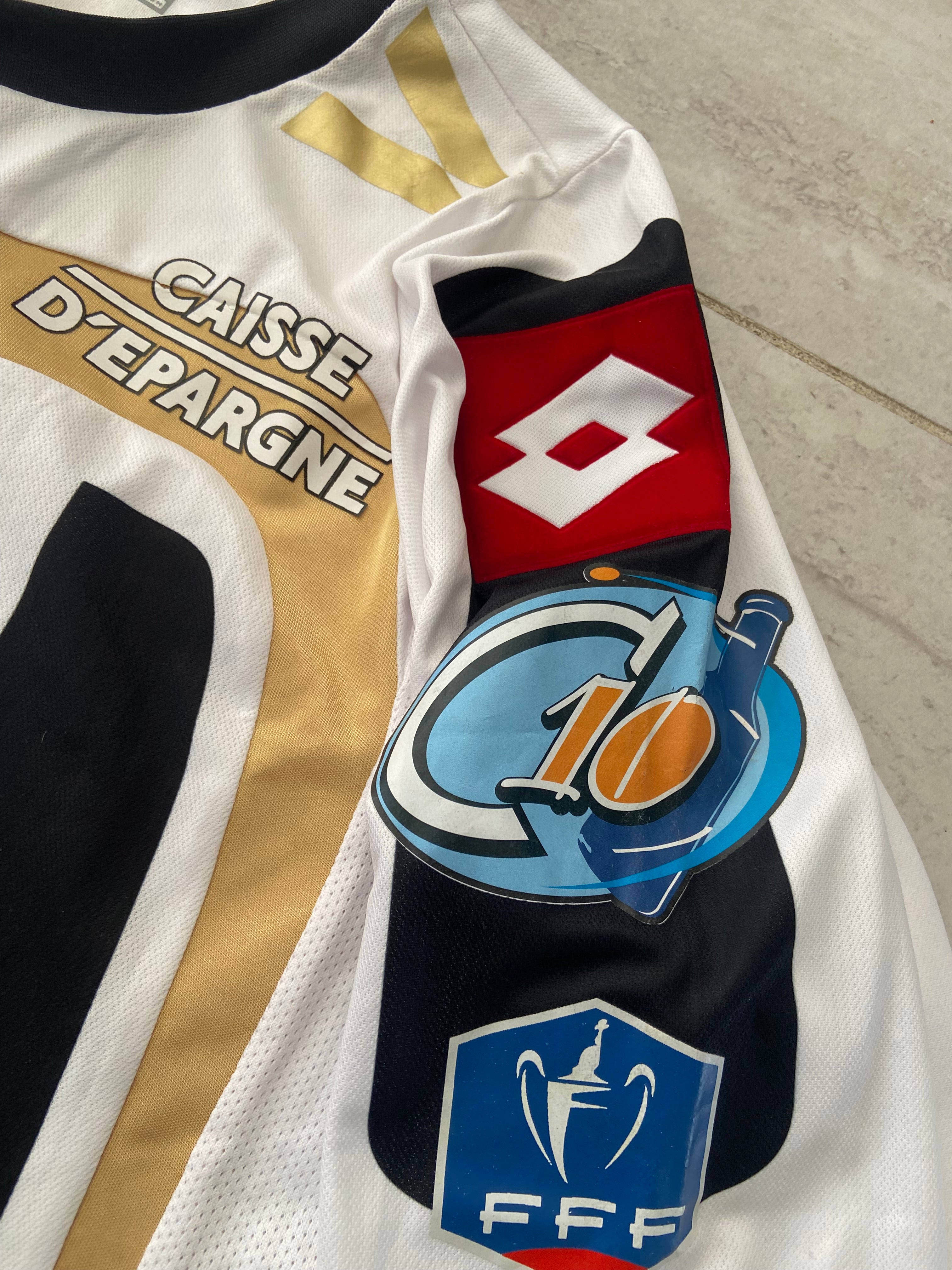 Maillot de foot LOTTO du SCO d’ANGERS (porté N.13 ) en Coupe de France 2009-10