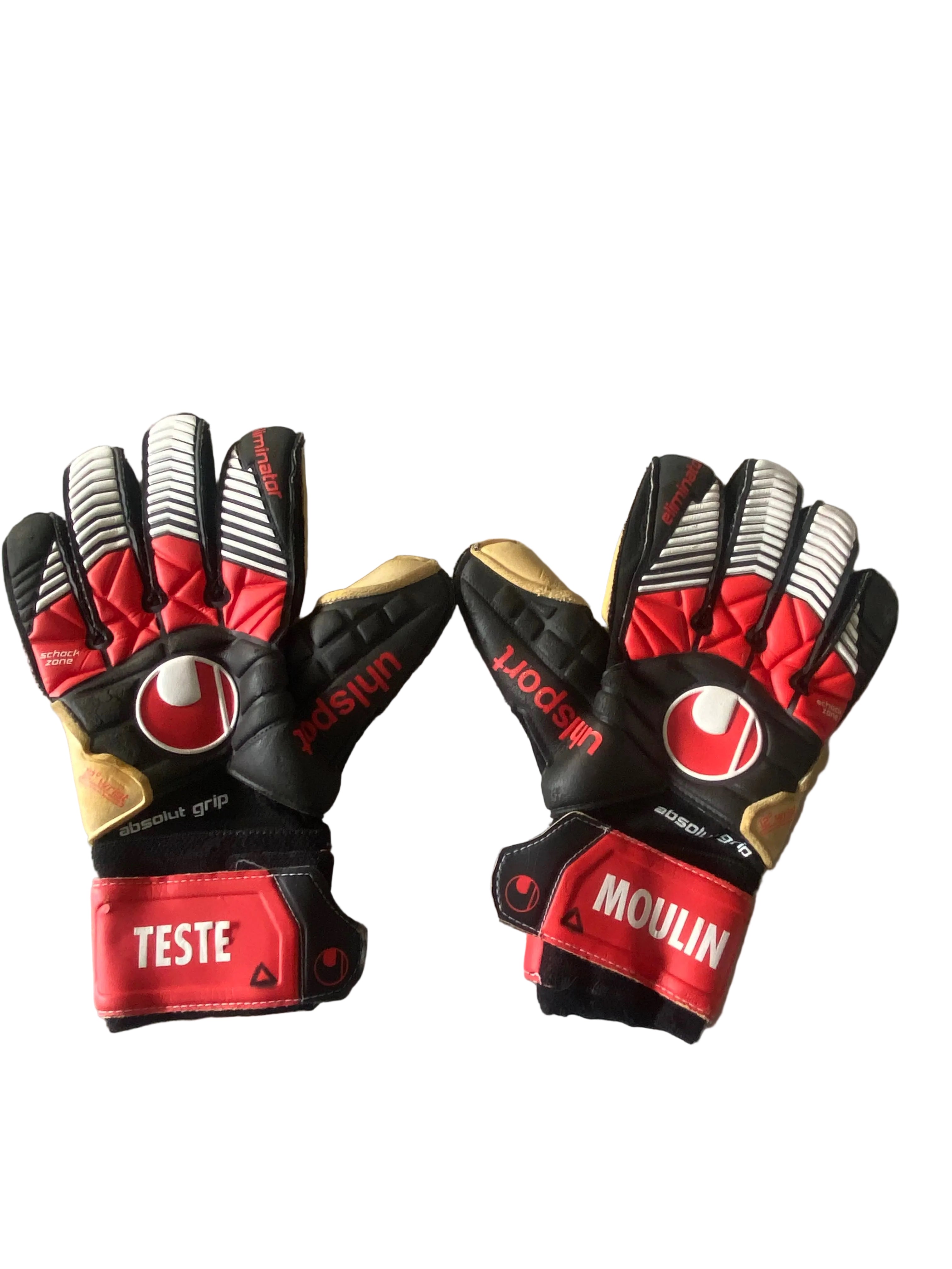 Paire de gants UHLSPORT de gardien de but (portés Jessy MOULIN) AS SAINT-ETIENNE