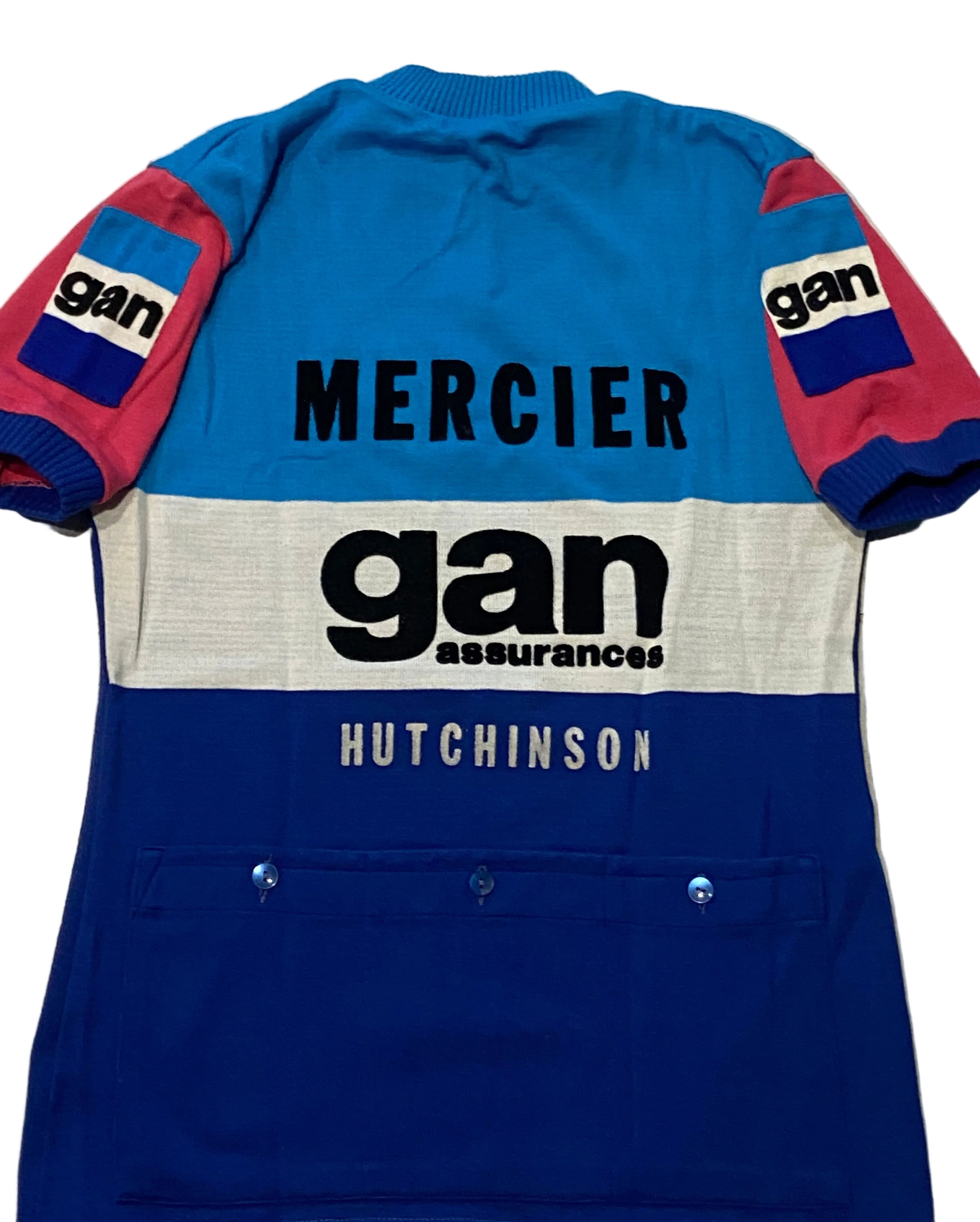 Maillot de cyclisme Gan-Mercier-Hutchinson (POULIDOR- ZOETEMELK…) année 1975-76