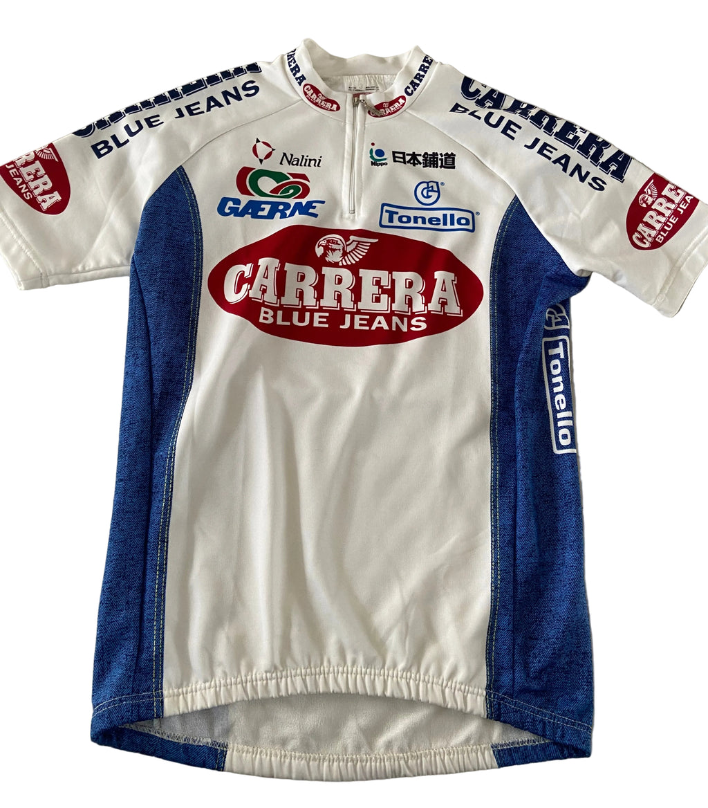Maillot de cyclisme NALINI de l’équipe CARRERA Blue Jeans (PANTANI) année 1996-97