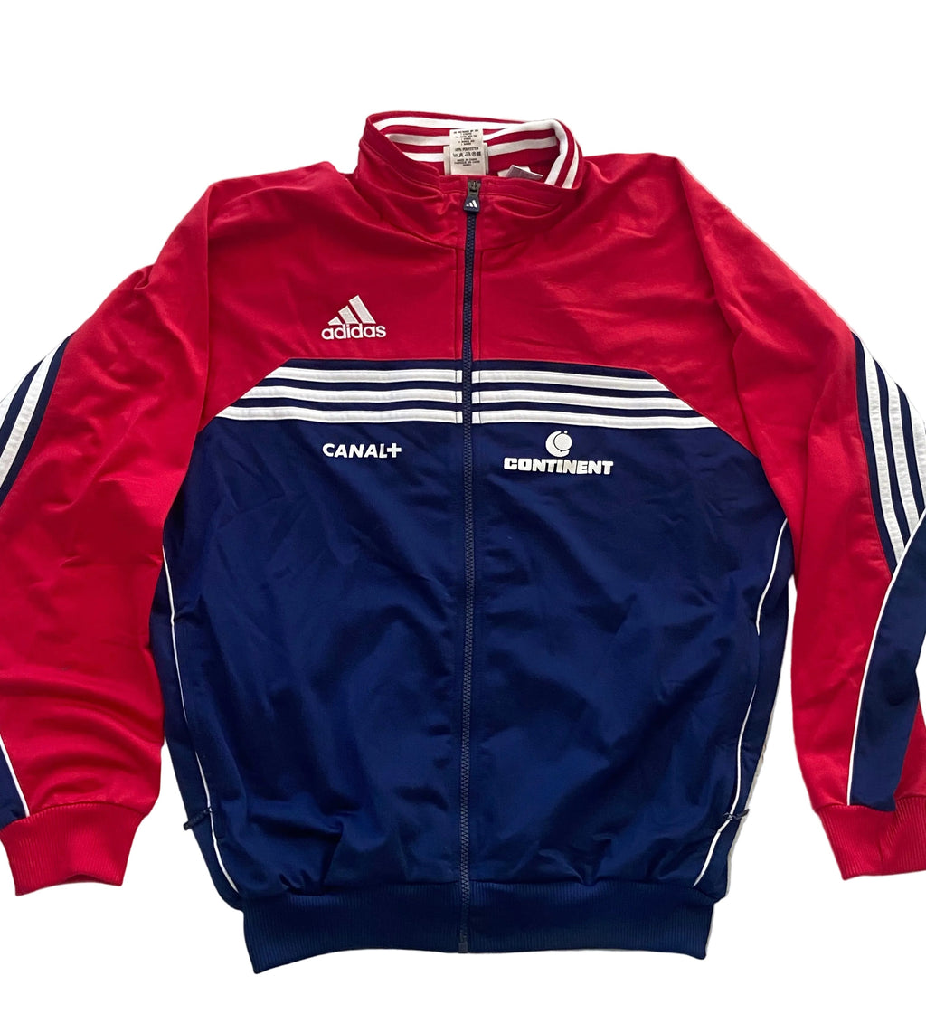Veste de survêtement ADIDAS de l’équipe de FRANCE (porté joueur pro) saison 1999-2000