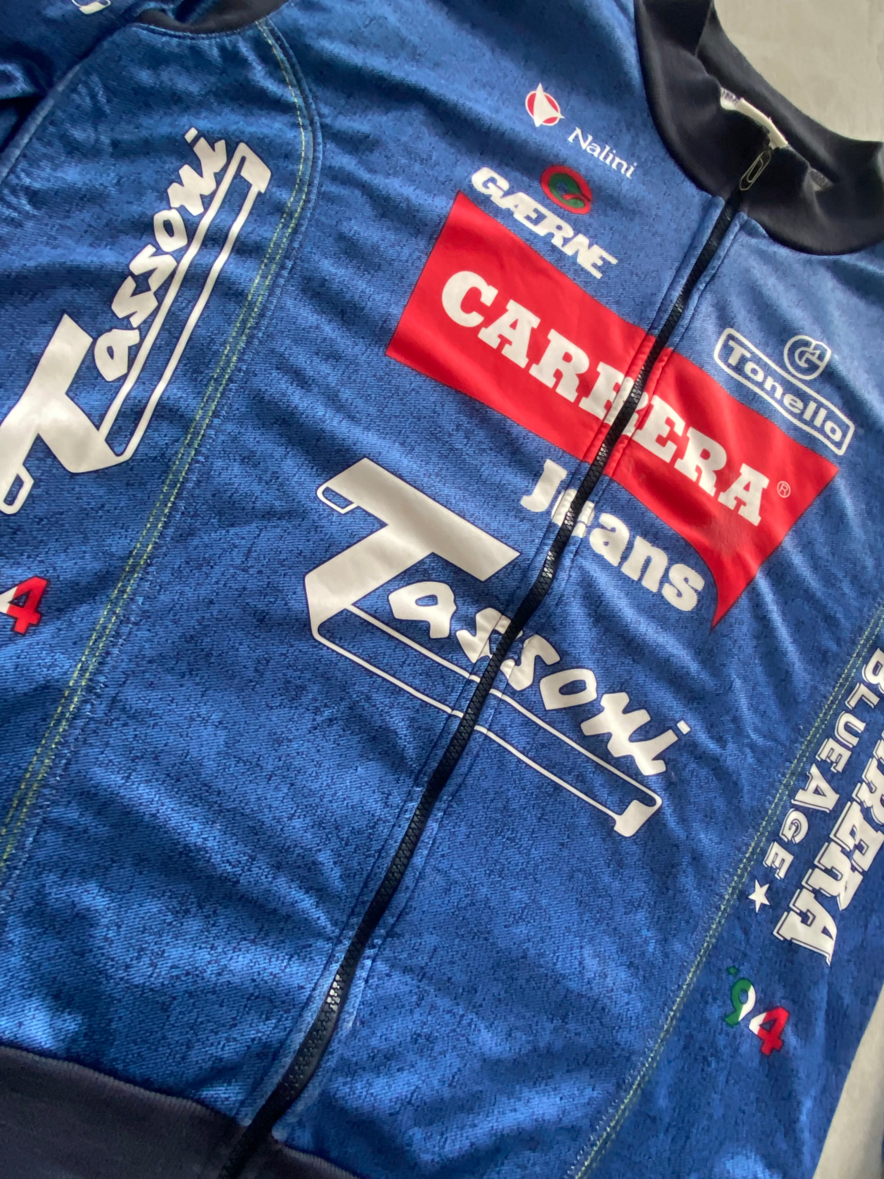 Veste de Vélo Cyclisme - NALINI équipe Carrera Jeans - Pantani Era - année 94 COLLECTOR
