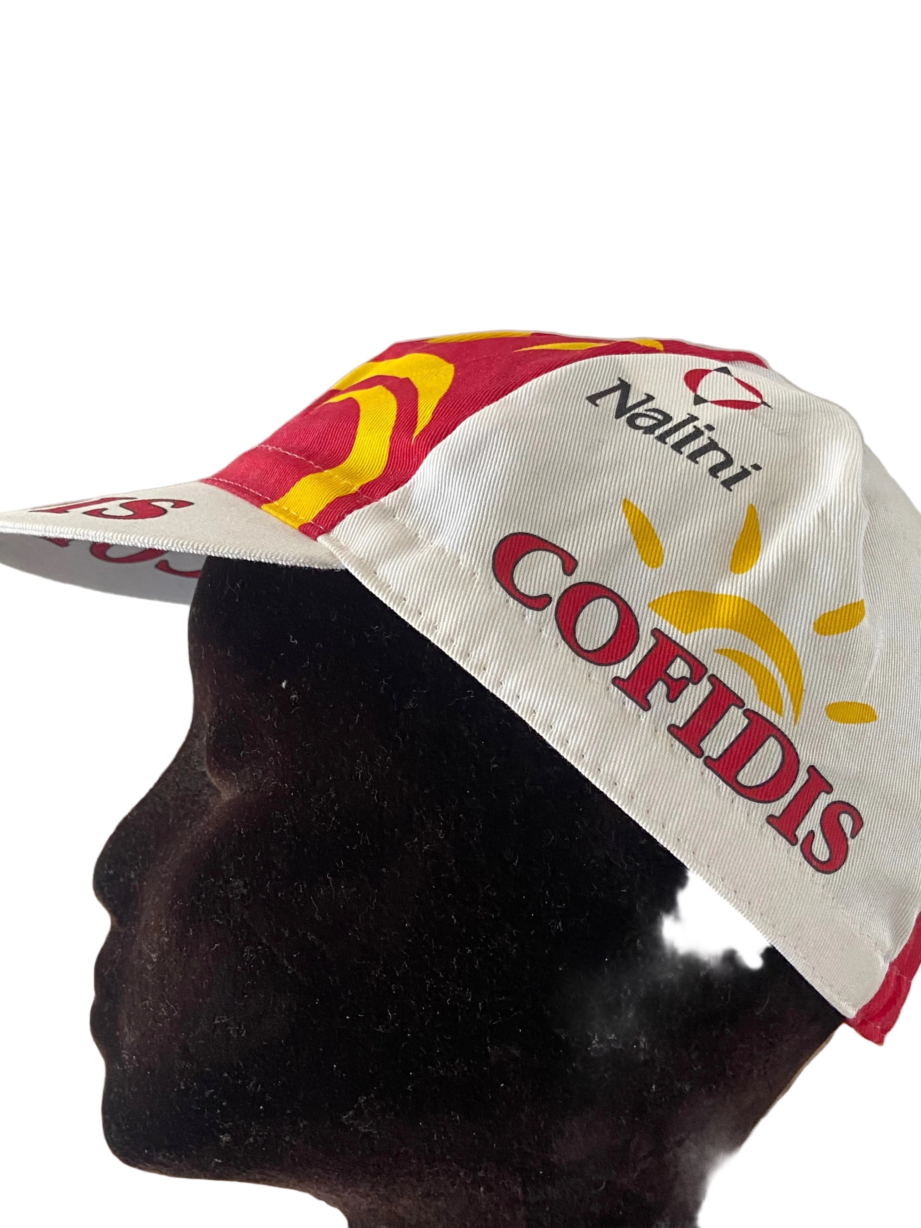 Casquette Officielle de vélo cyclisme -coureur pro équipe COFIDIS – Marque Nalini – année 1990-2000 COLLECTOR