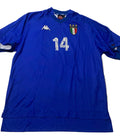 Maillot de foot de l’Italie (porté N.14 CONTE) match qualification EURO 2000 (certificat d’authenticité fourni)