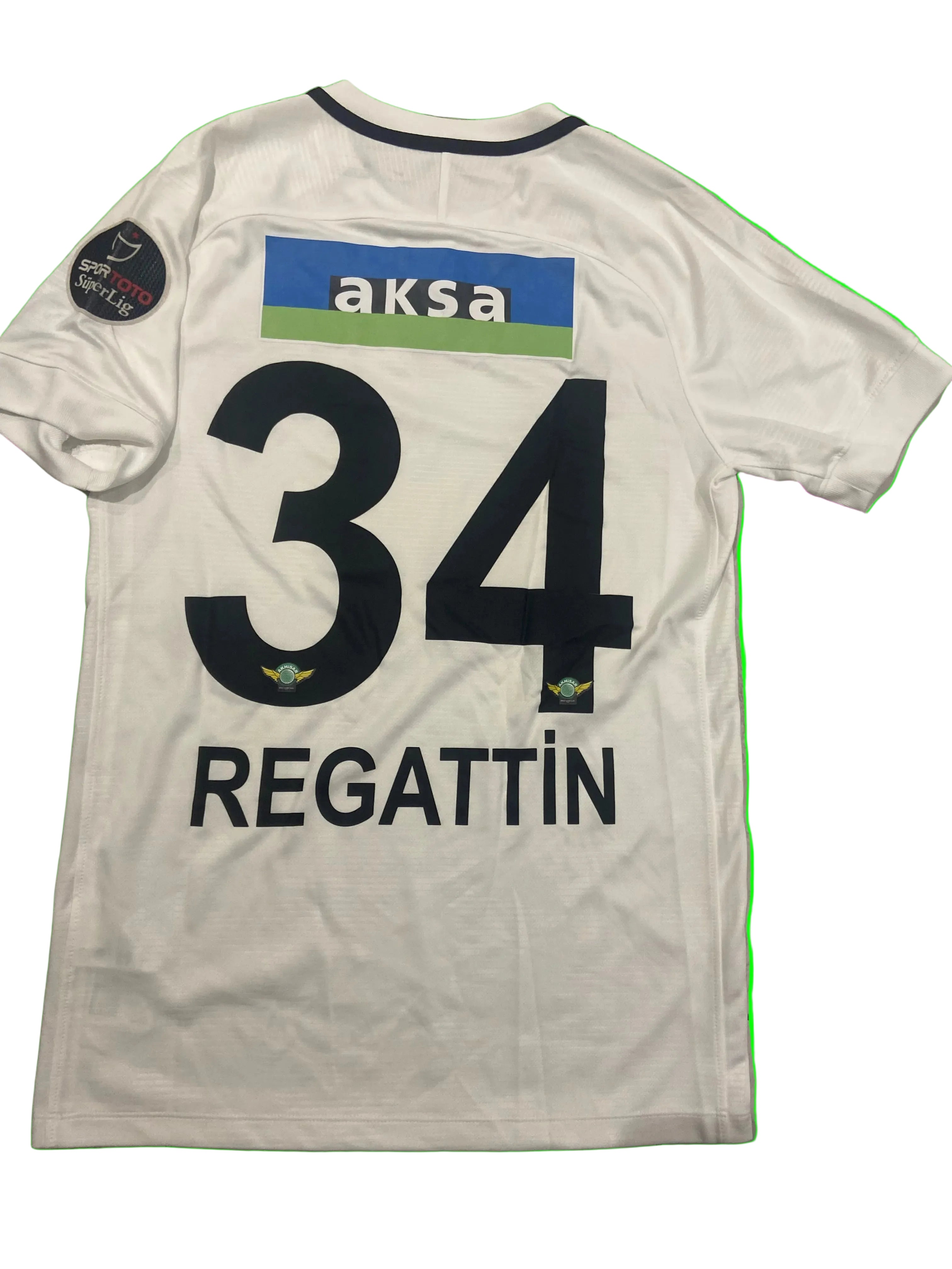 Maillot de foot de Akhisar Belediyespor (porté N.34 REGATTIN) saison 2018-19 (maillot extérieur)