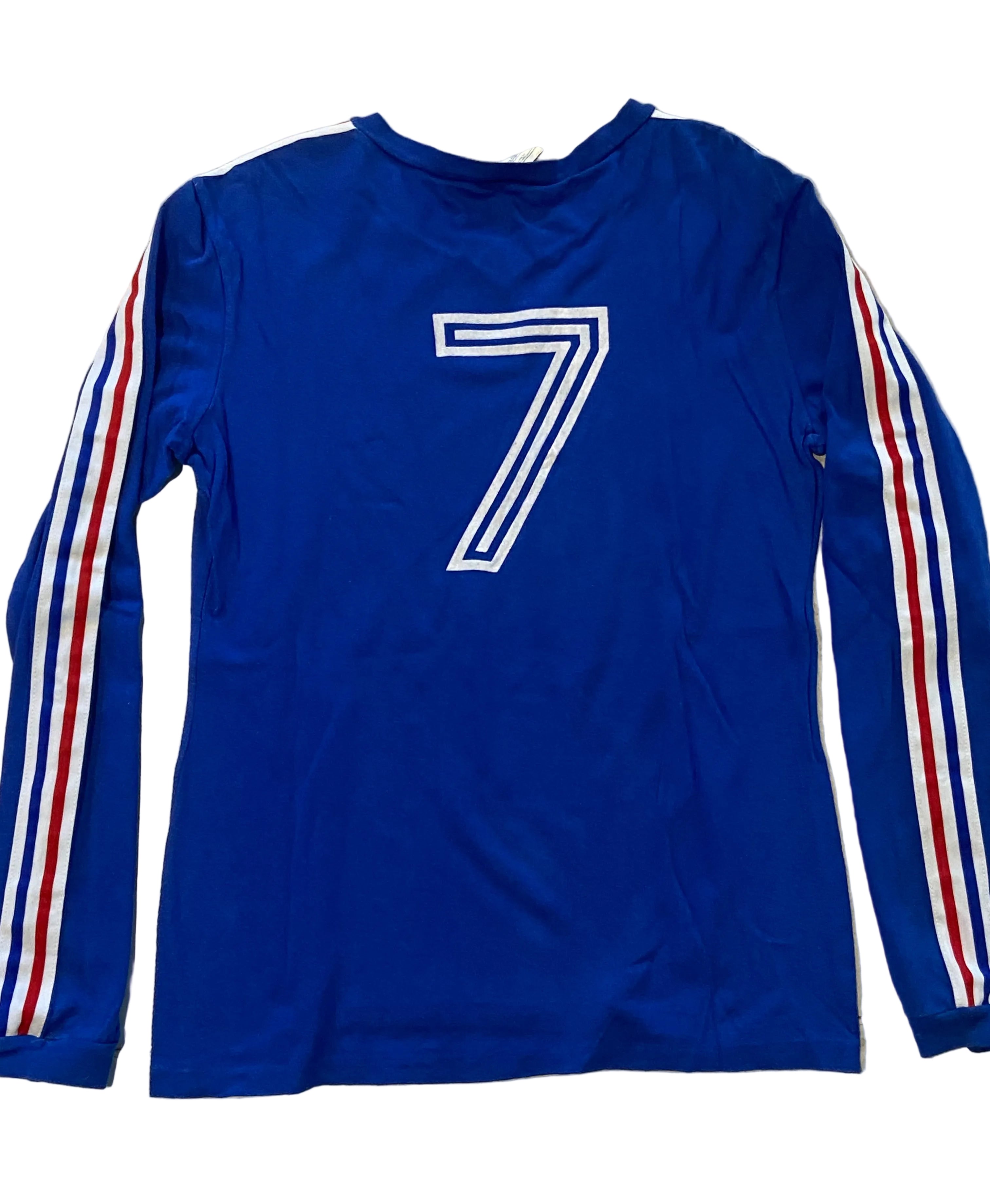 Maillot de volley-ball de l’équipe de France (porté N.7 MARTEL) année 80