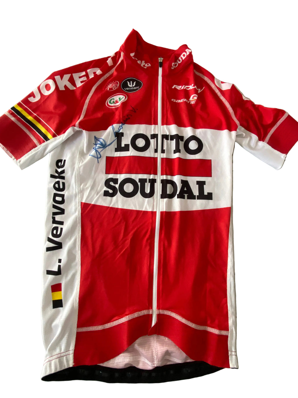 Maillot de cyclisme VERMARC de l’équipe LOTTO-SOUDAL (porté VERVAEKE) année 2015-16