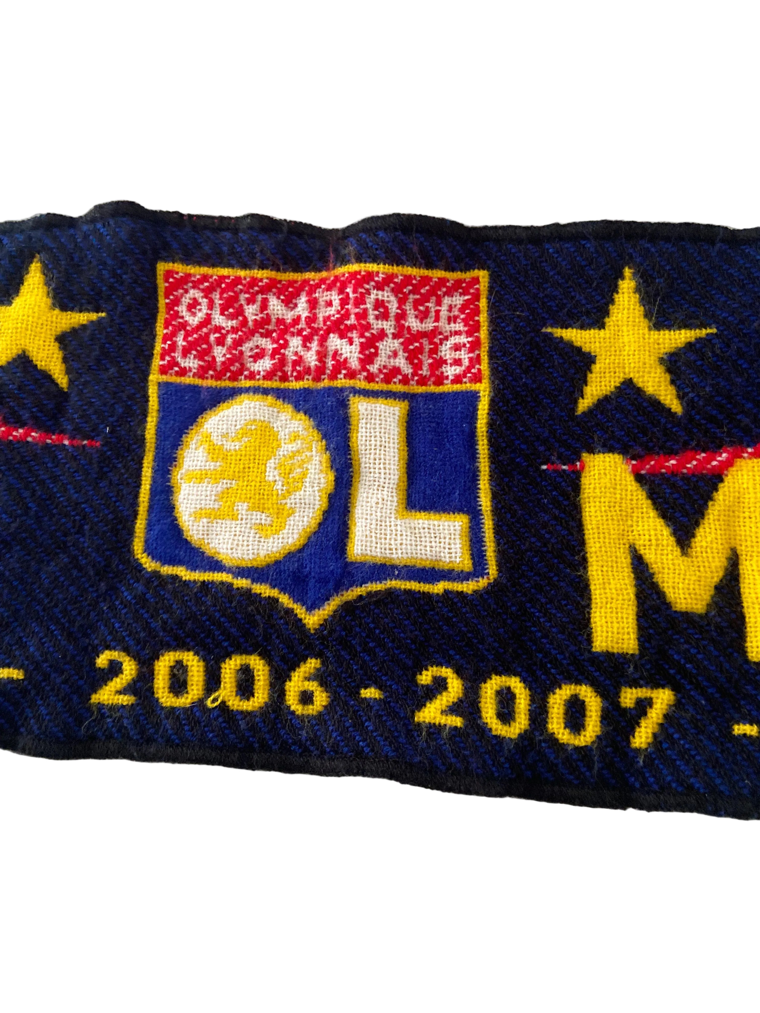 Echarpe de foot de LYON Ligue des Champions contre le RÉAL de MADRID 2006-07 Scarf Supporter