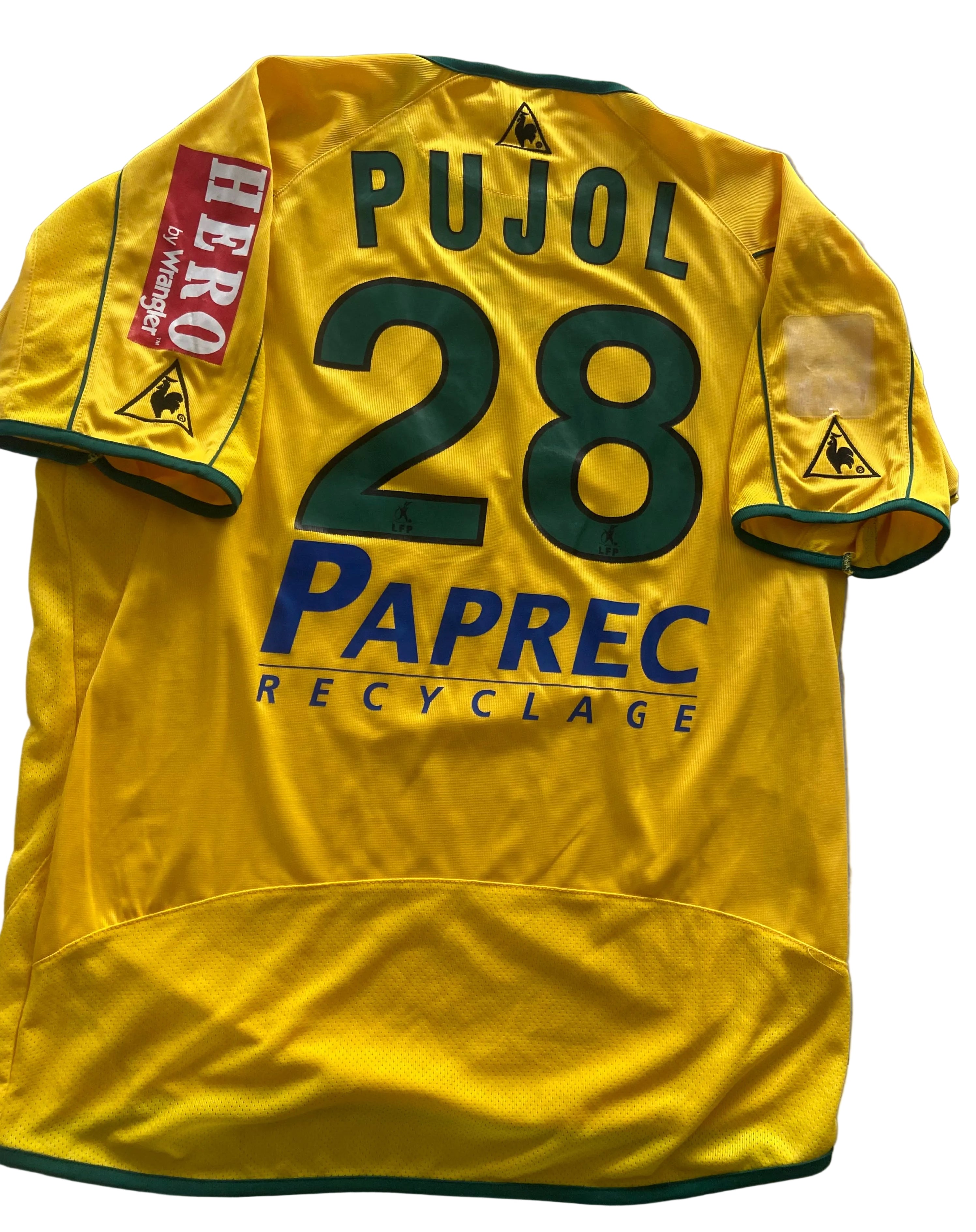 Maillot de foot LE COQ SPORTIF du FC NANTES (porté par le N.28 PUJOL) saison 2004-05