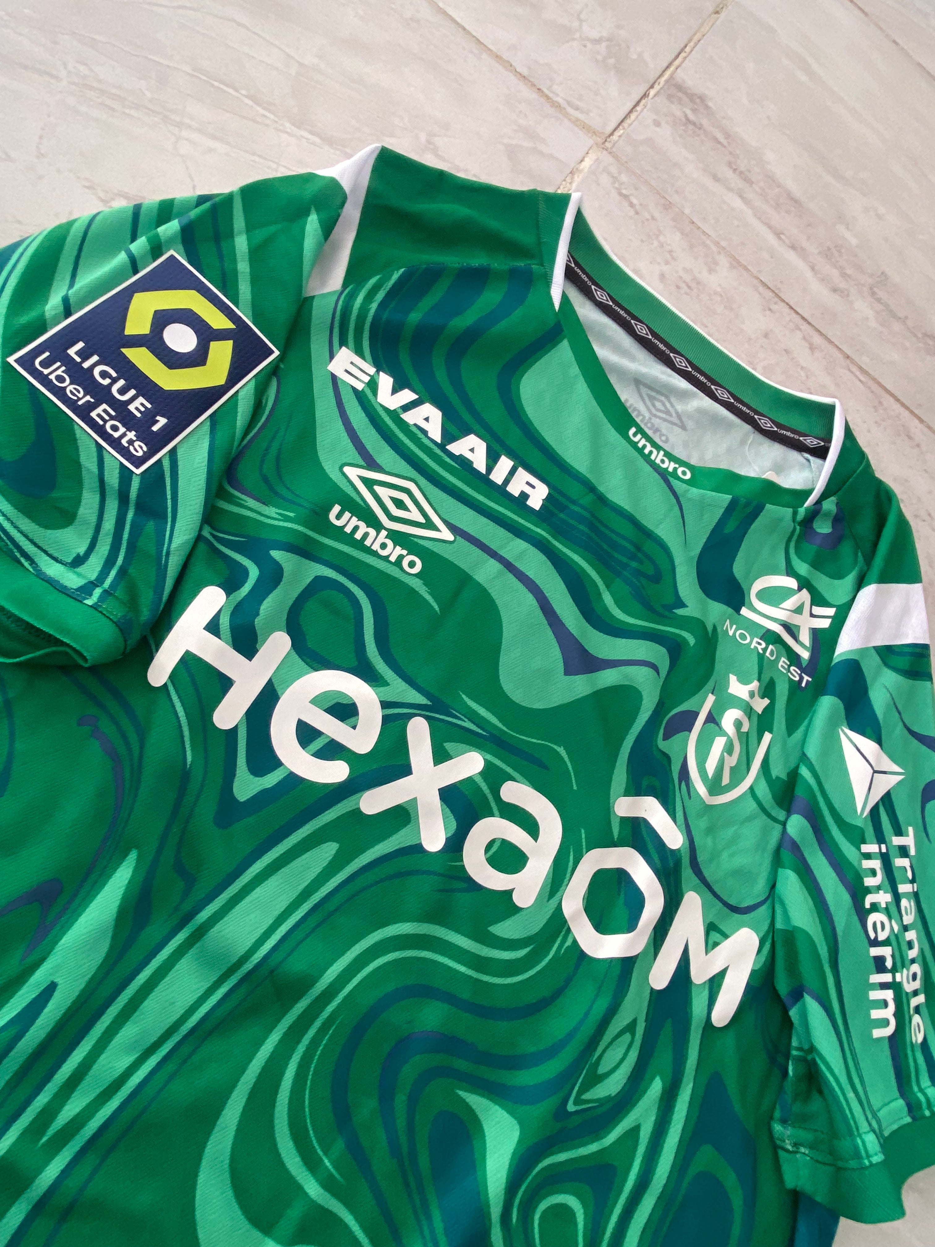 Maillot de foot UMBRO du STADE de REIMS (porté N.96 OLLIERO) saison 2023-24