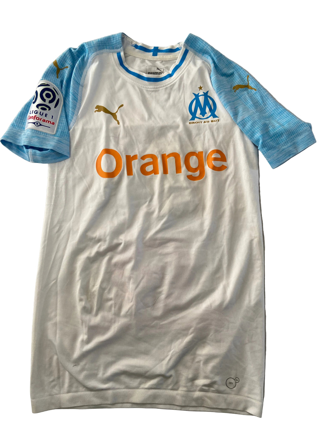 Maillot de foot PUMA de l’OM MARSEILLE (porté N.14 CLINTON NJIE) saison 2018-19
