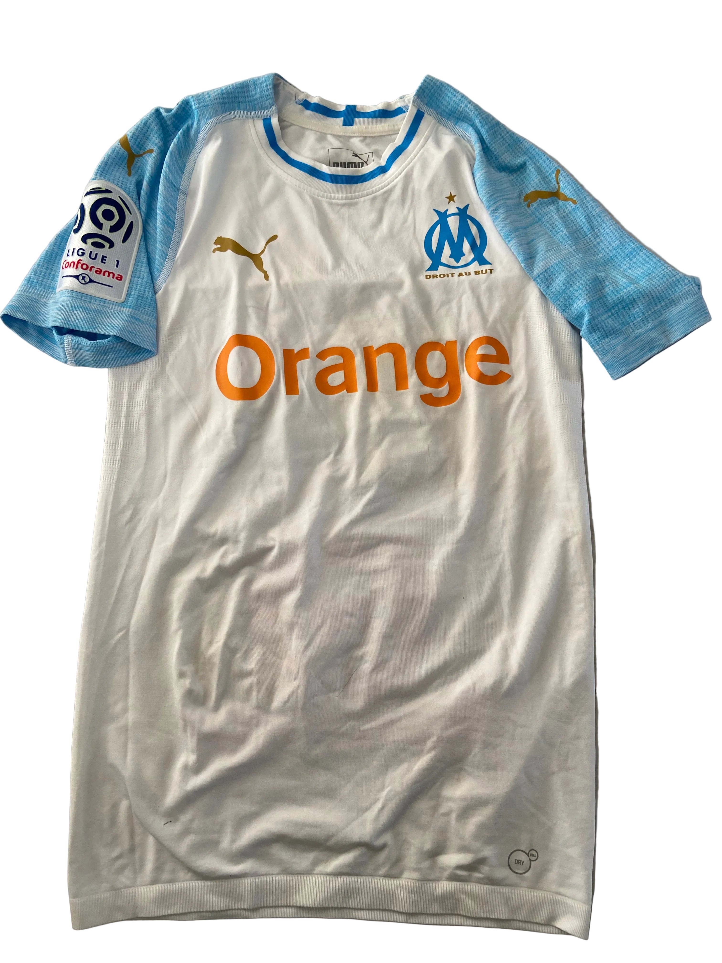 Maillot de foot PUMA de l’OM MARSEILLE (porté N.14 CLINTON NJIE) saison 2018-19