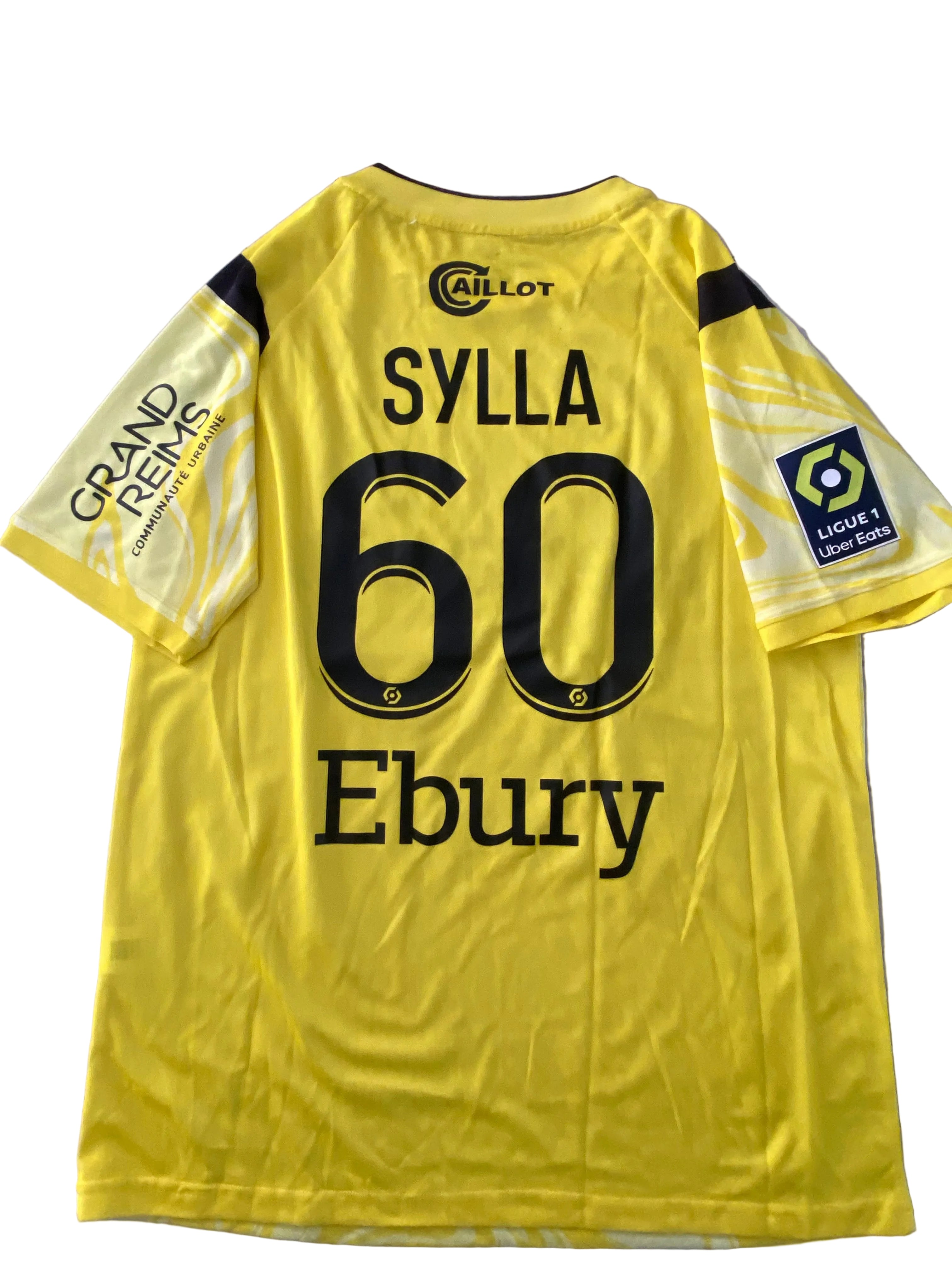 Maillot de foot UMBRO du STADE de REIMS (porté N.60 SYLLA) saison 2023-24