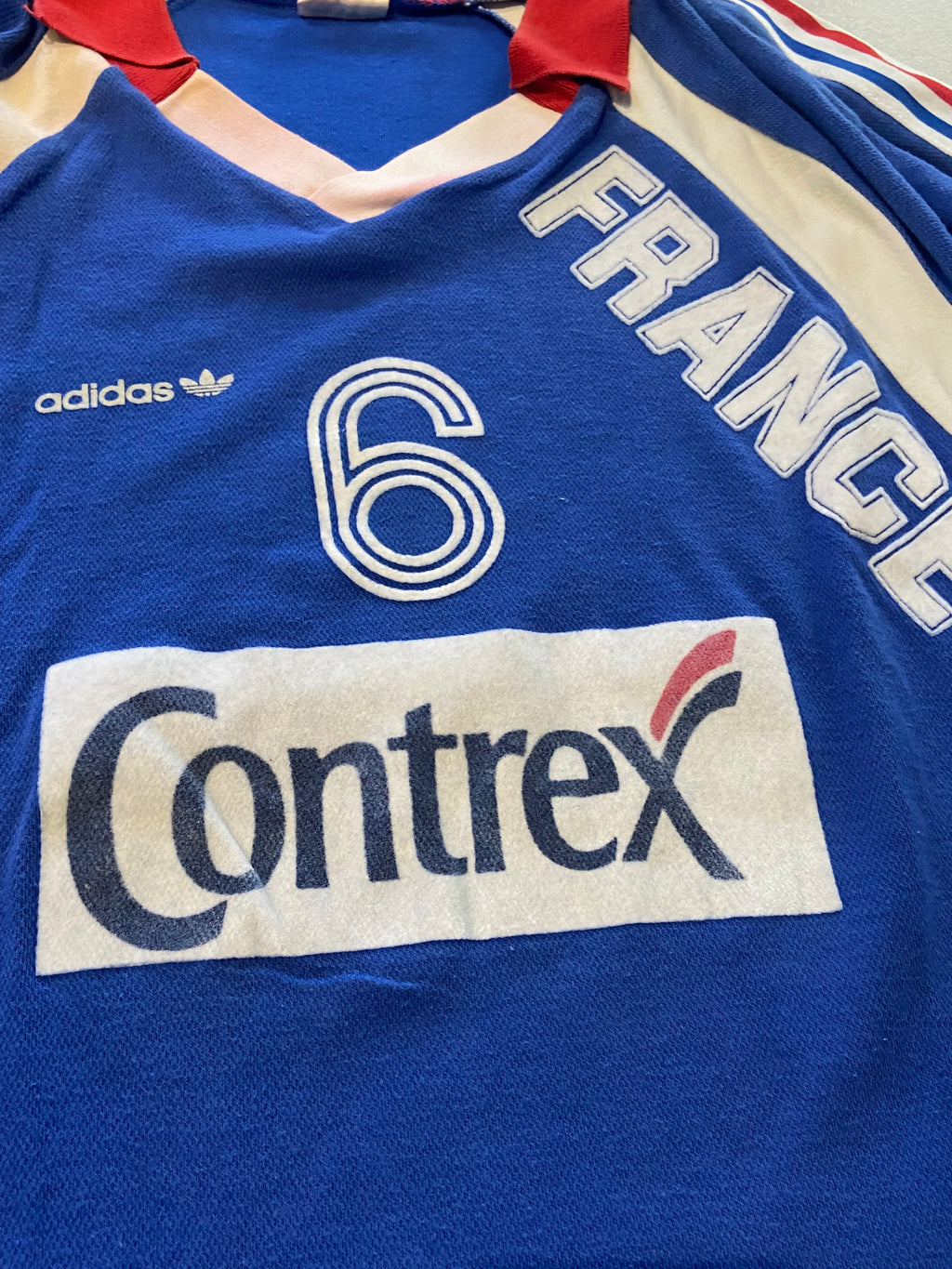 Maillot de Volley-Ball de l’équipe de France (porté N.6 BOUVIER) saison 1990-91