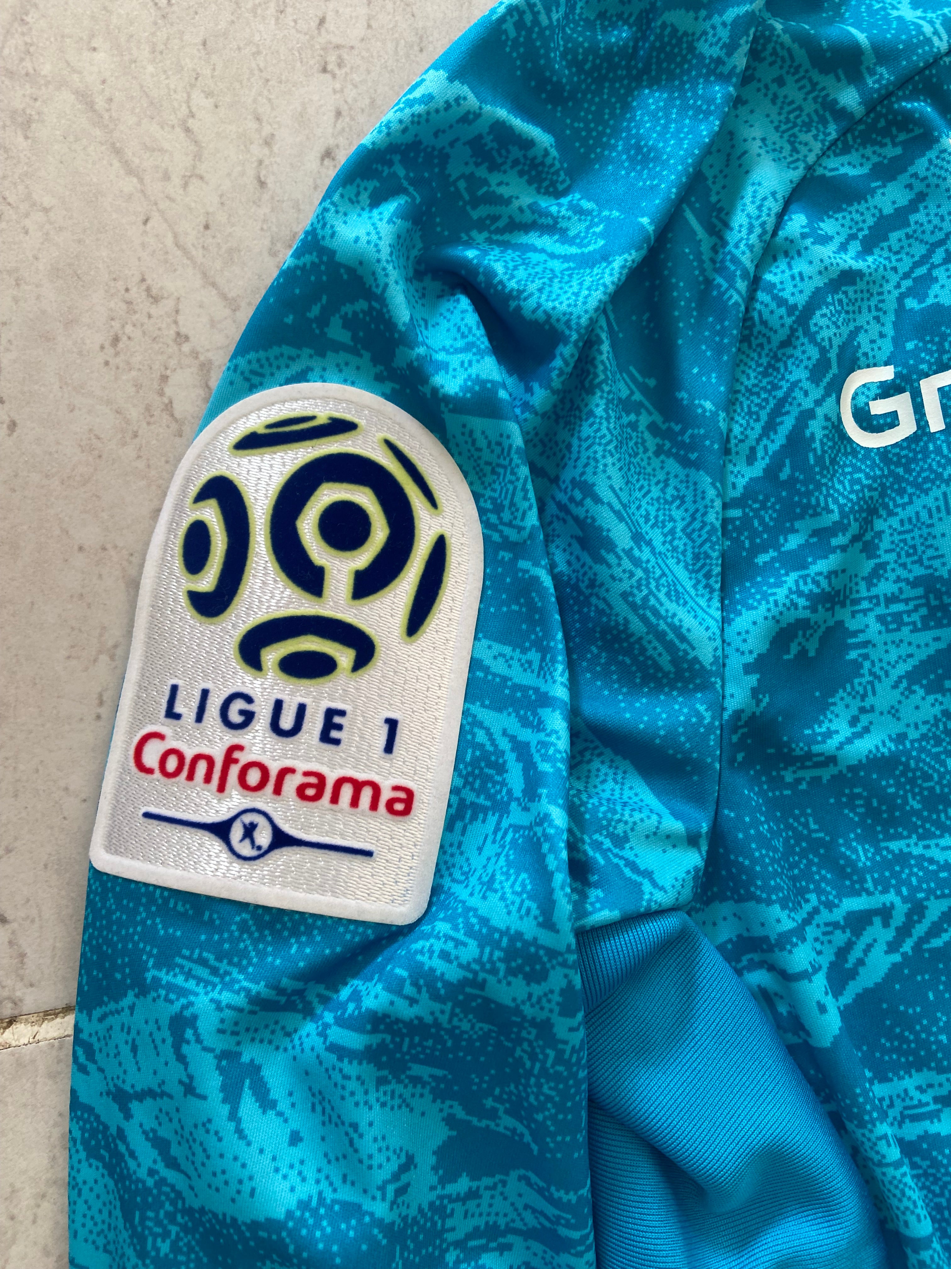 Maillot de foot ADIDAS de l’OL LYON (porté N.1 LLORIS) saison 2018-19