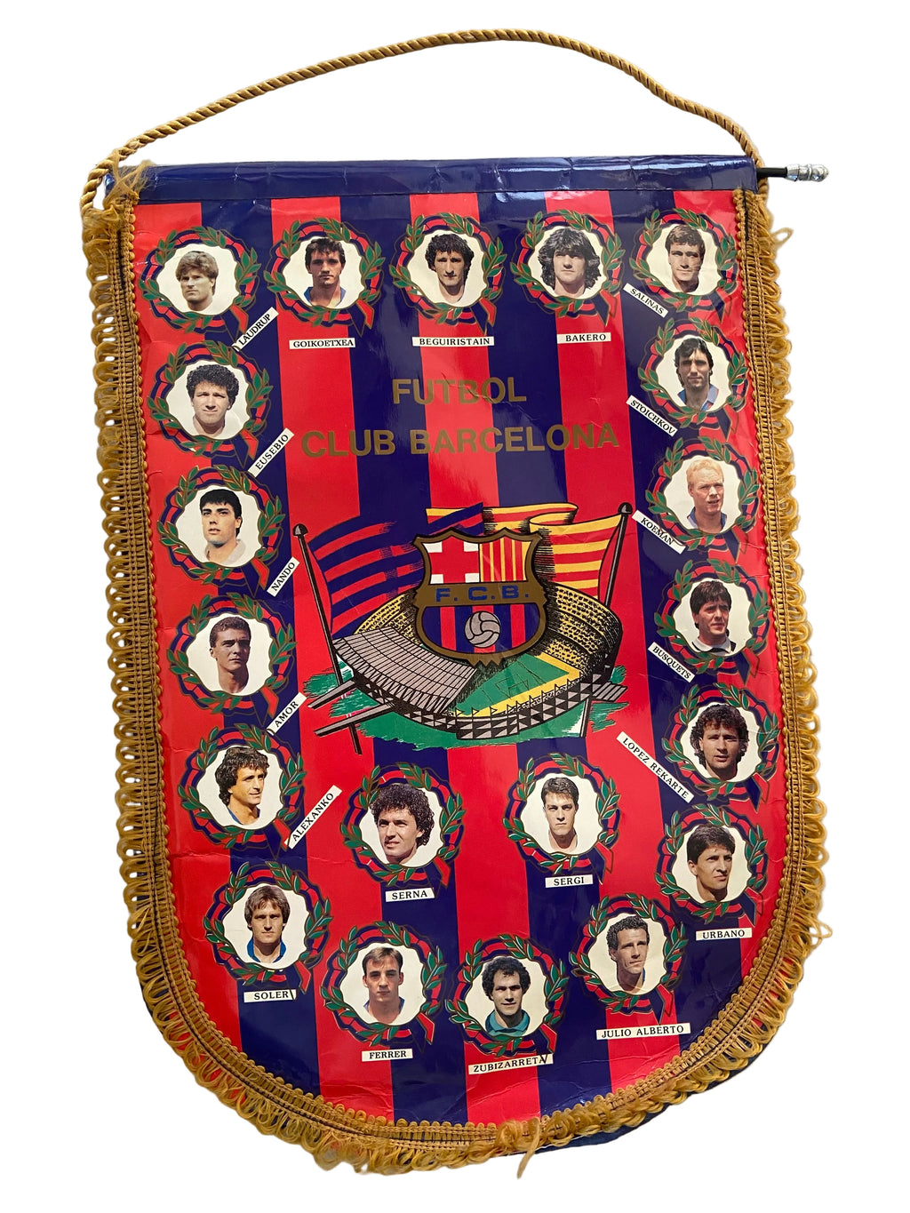 Fanion officiel de foot du FC BARCELONE 1991/1992 – La Dream Team de Cruyff