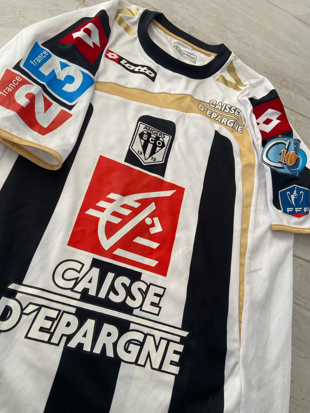 Maillot de foot LOTTO du SCO d’ANGERS (porté N.13 ) en Coupe de France 2009-10