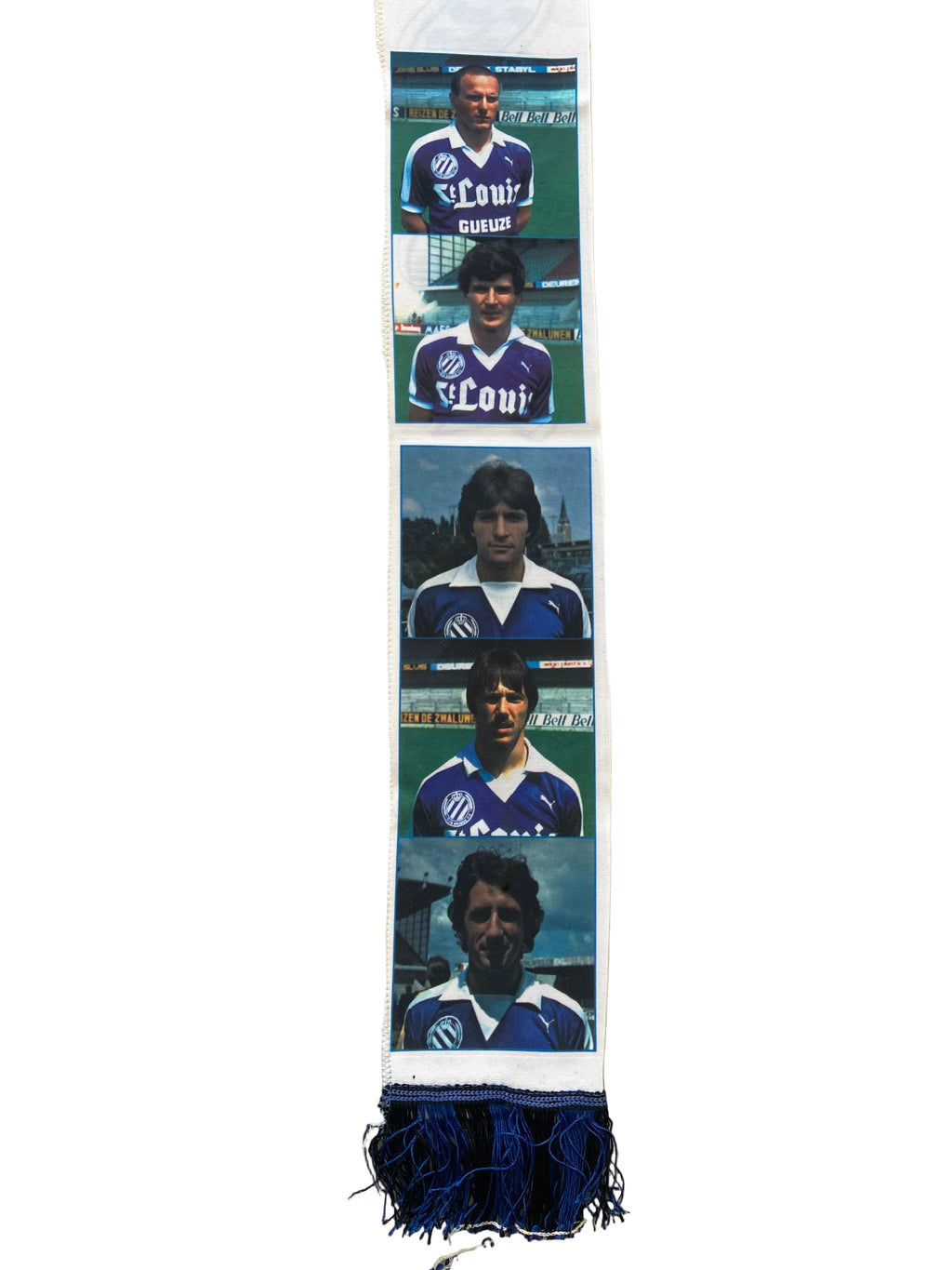 Écharpe de foot Vintage Club Brugge K.V. - Années 80 - Édition "Gallery" (neuve sous blister-Deadstock)