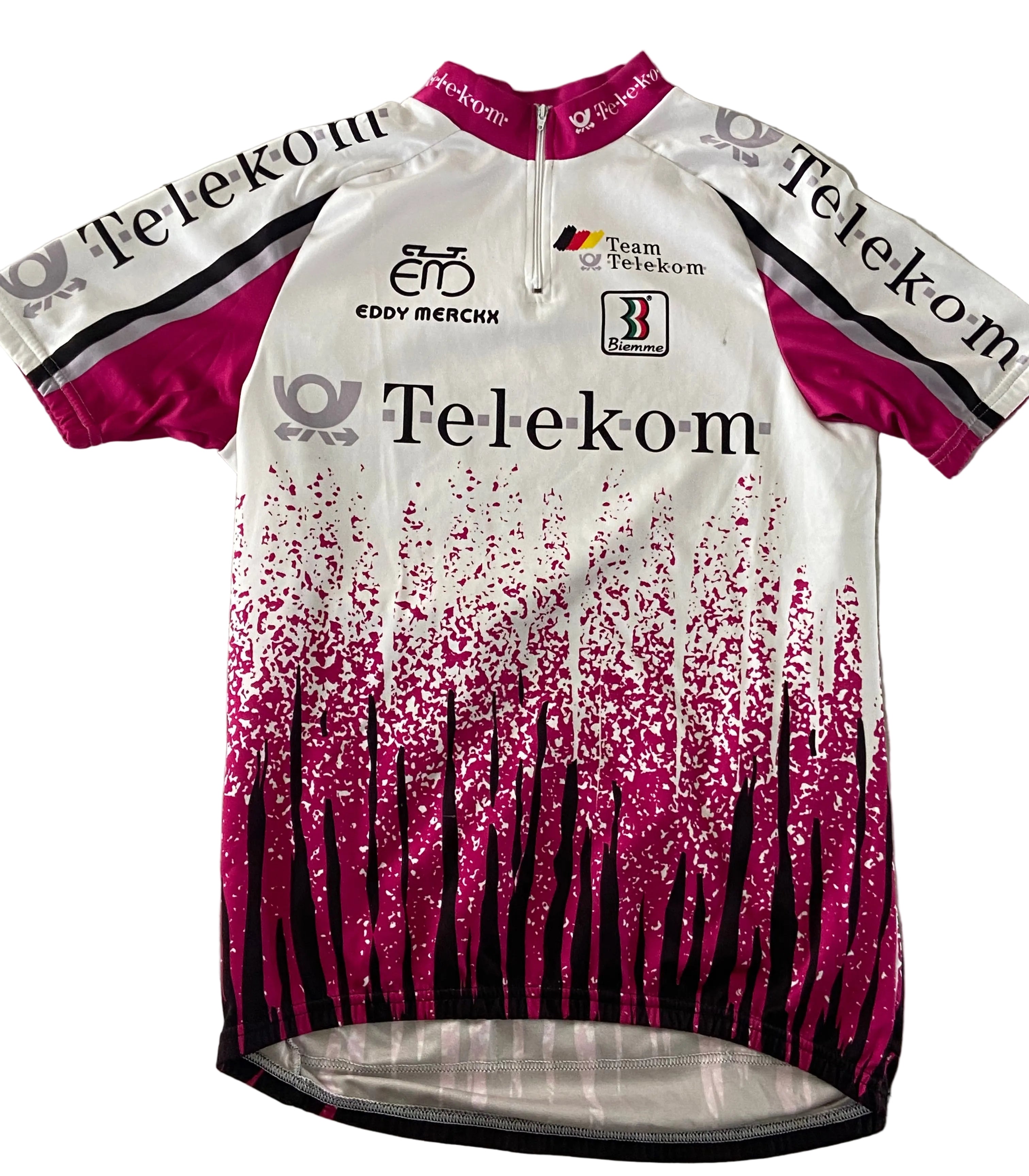 Maillot de cyclisme BIEMME de l’équipe TELEKOM (ULRICH-ZABEL-RIIS) année 1996-97