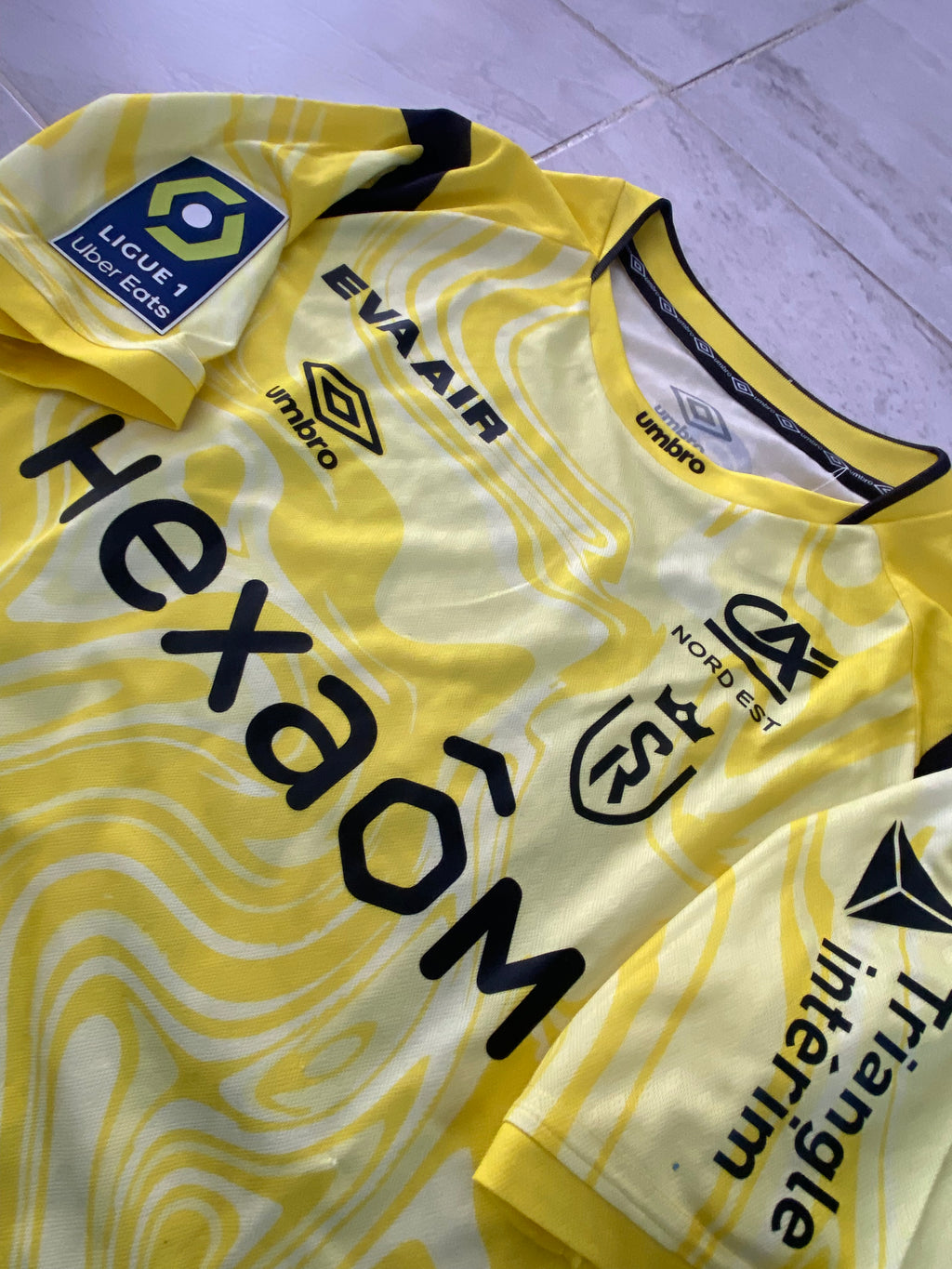 Maillot de foot UMBRO du STADE de REIMS (porté N.60 SYLLA) saison 2023-24