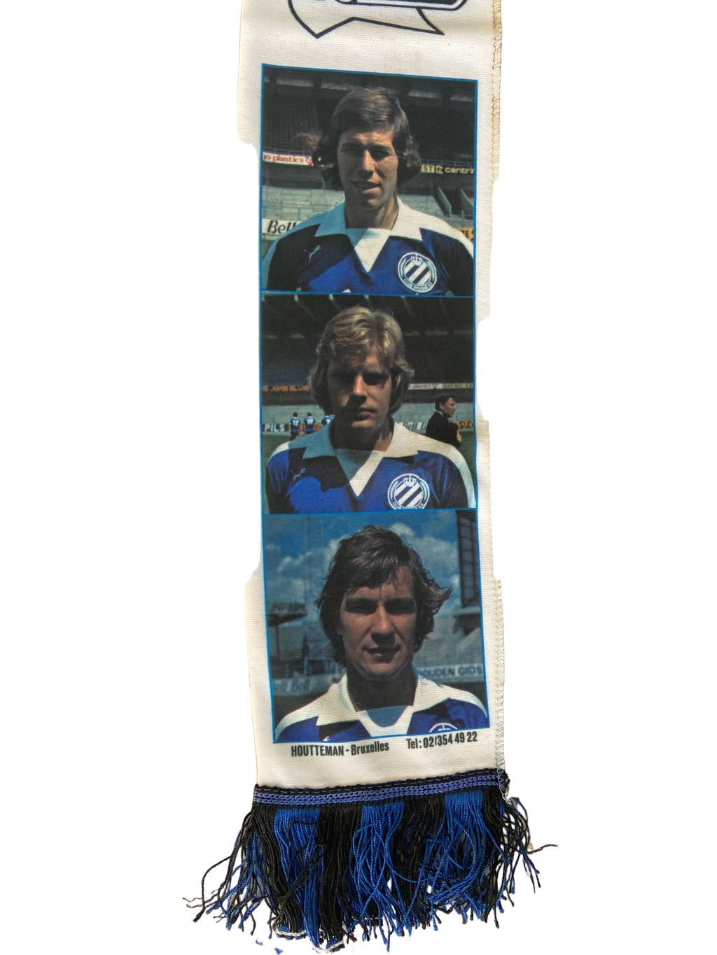 Écharpe de foot Vintage Club Brugge K.V. - Années 80 - Édition "Gallery" (neuve sous blister-Deadstock)