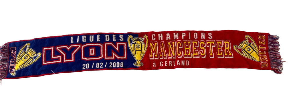 Echarpe de foot LYON/MANCHESTER Ligue des Champions Scarf Supporter