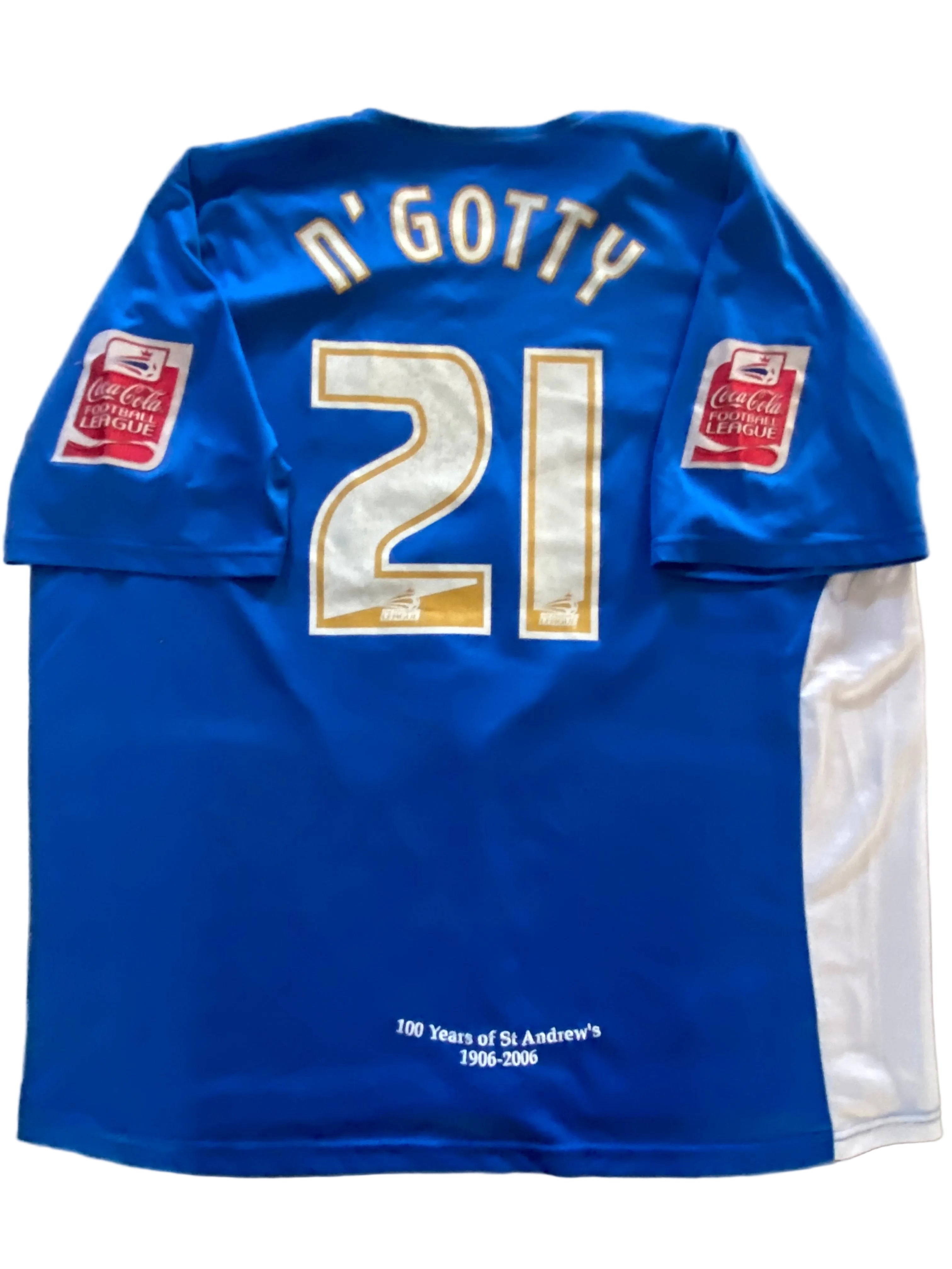 Maillot de foot LONSDALE de BIRMINGHAM CITY FC) porté N.21 N’GOTTY) saison 2006-07 (100 ans du club)