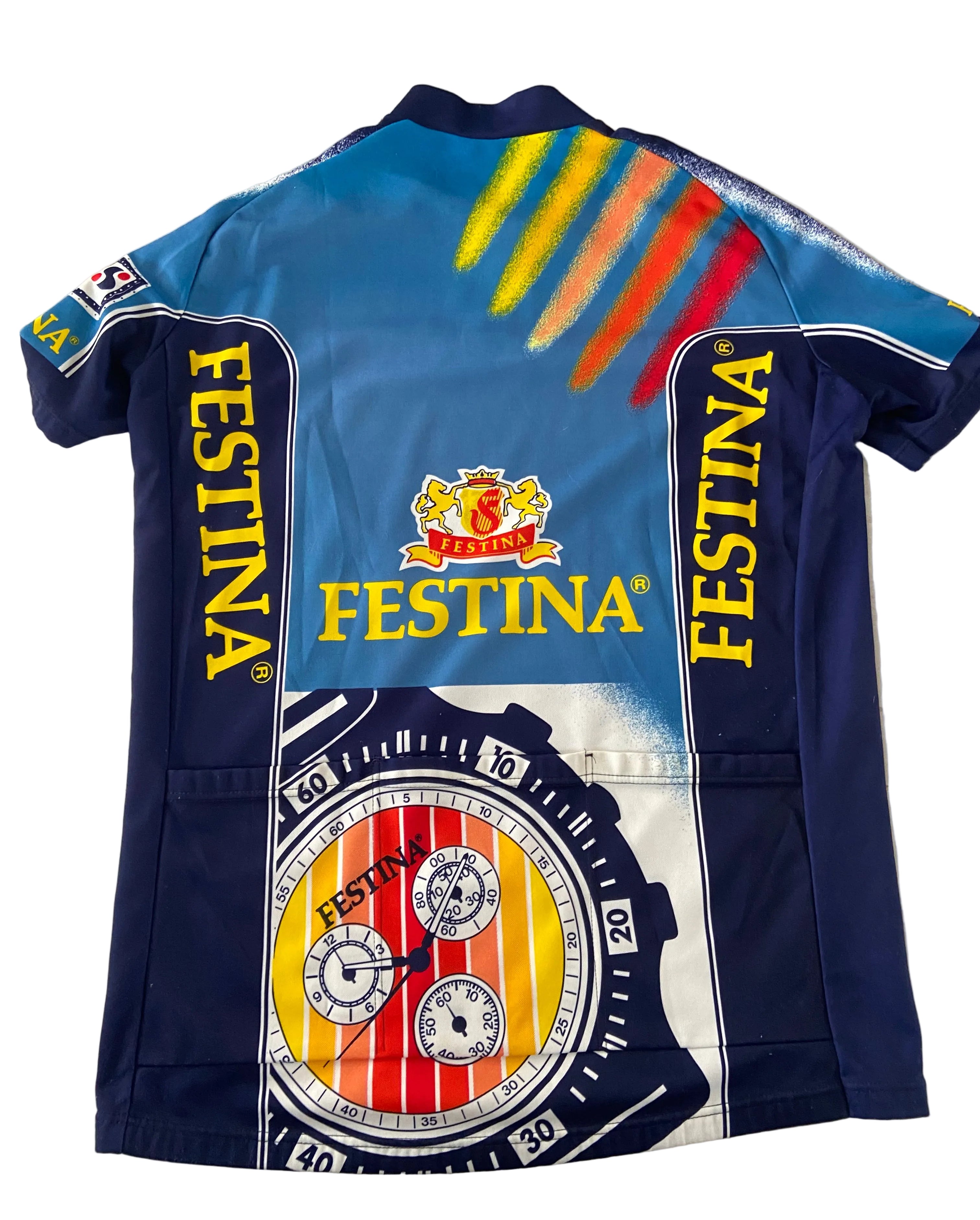 Maillot de cyclisme SANTINI de l’équipe FESTINA (VIRENQUE-BROCHARD) année 1995-96