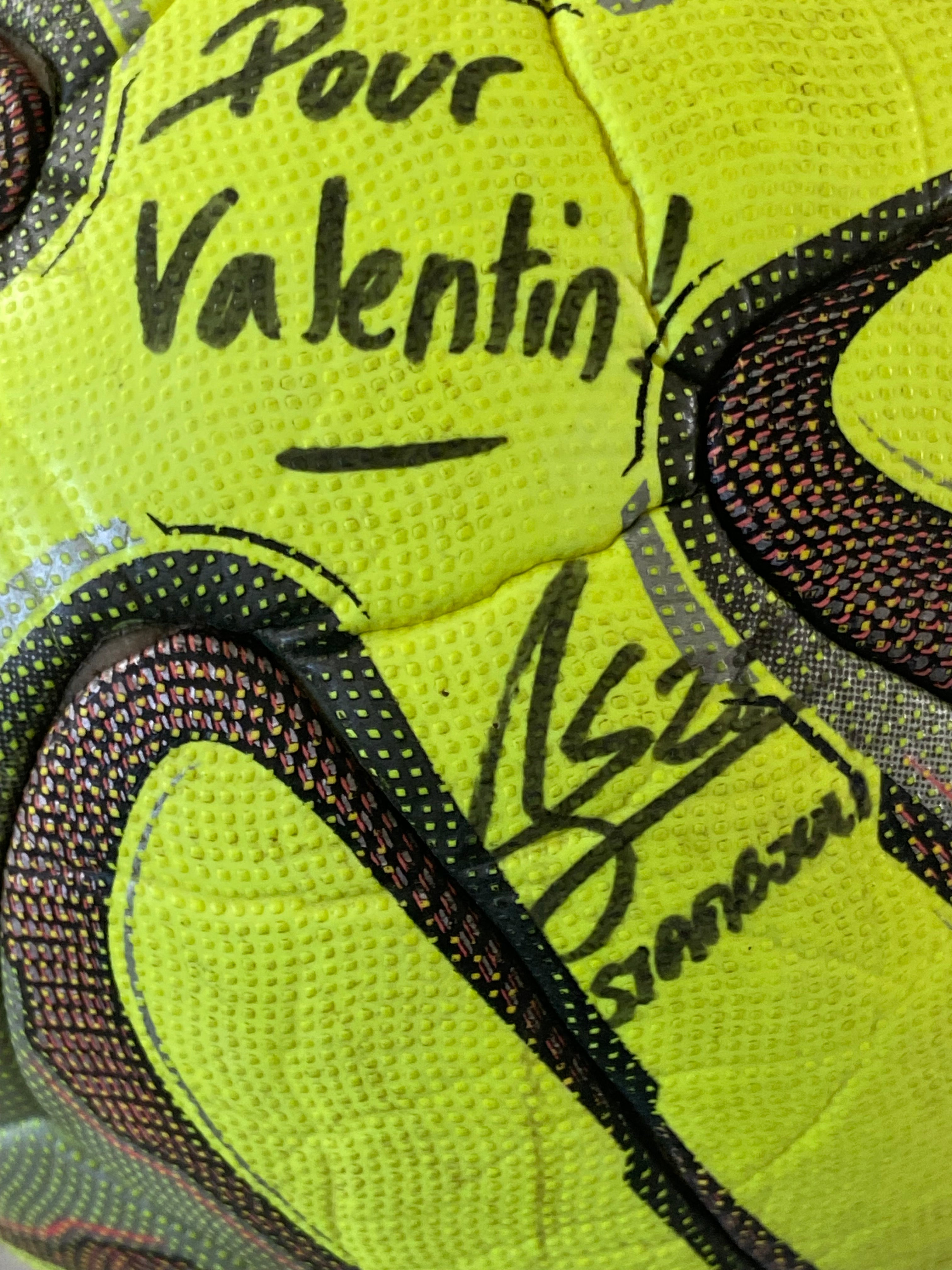 Ballon de foot ADIDAS officiel de match MONTPELLIER Ligue 1 (dédicacé STAMBOULI) saison 2014-15