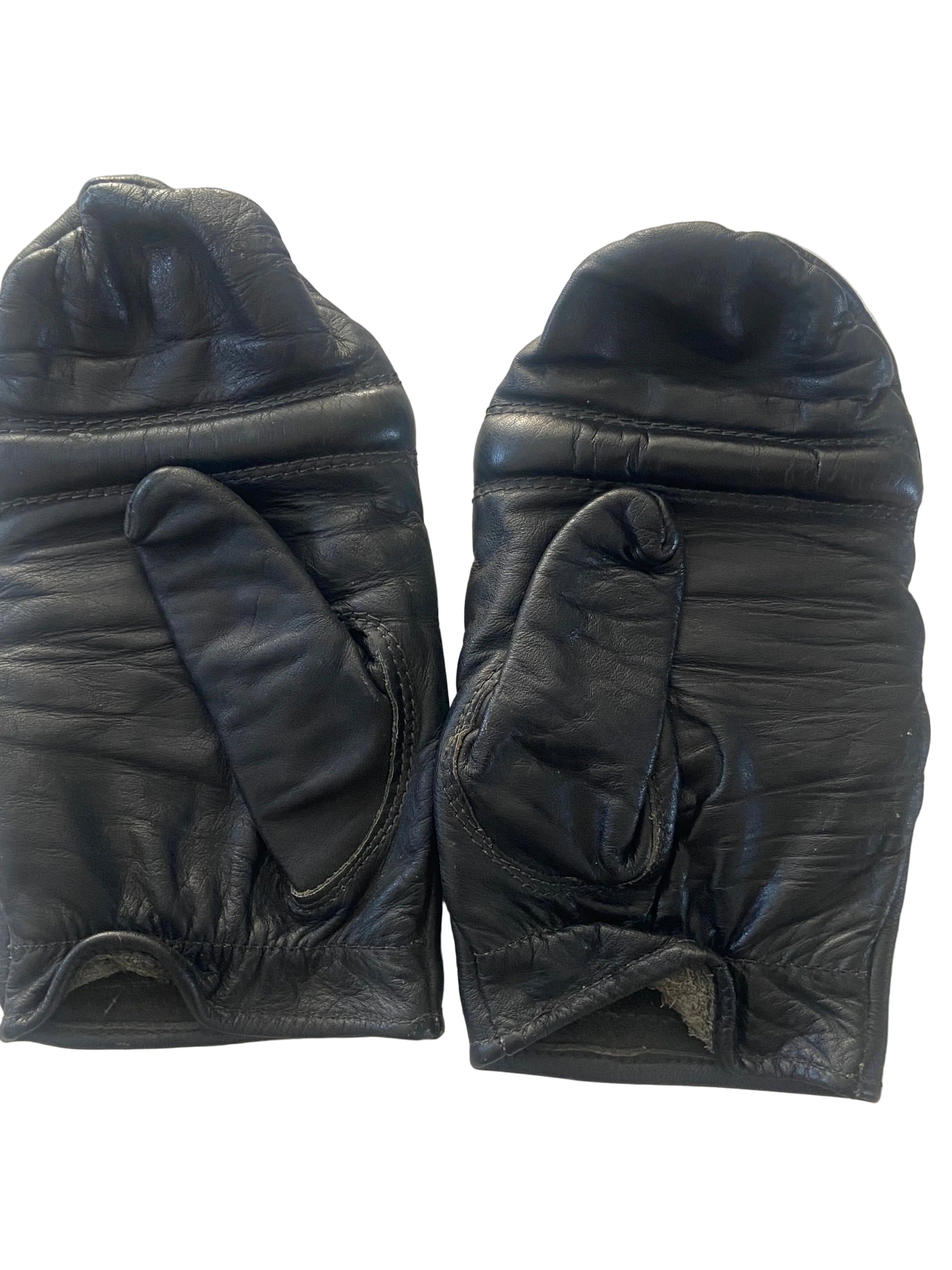 Paire de Mitaines de Sac "Old School" BRYAN Worcester - Cuir - Made in England Vintage COLLECTOR