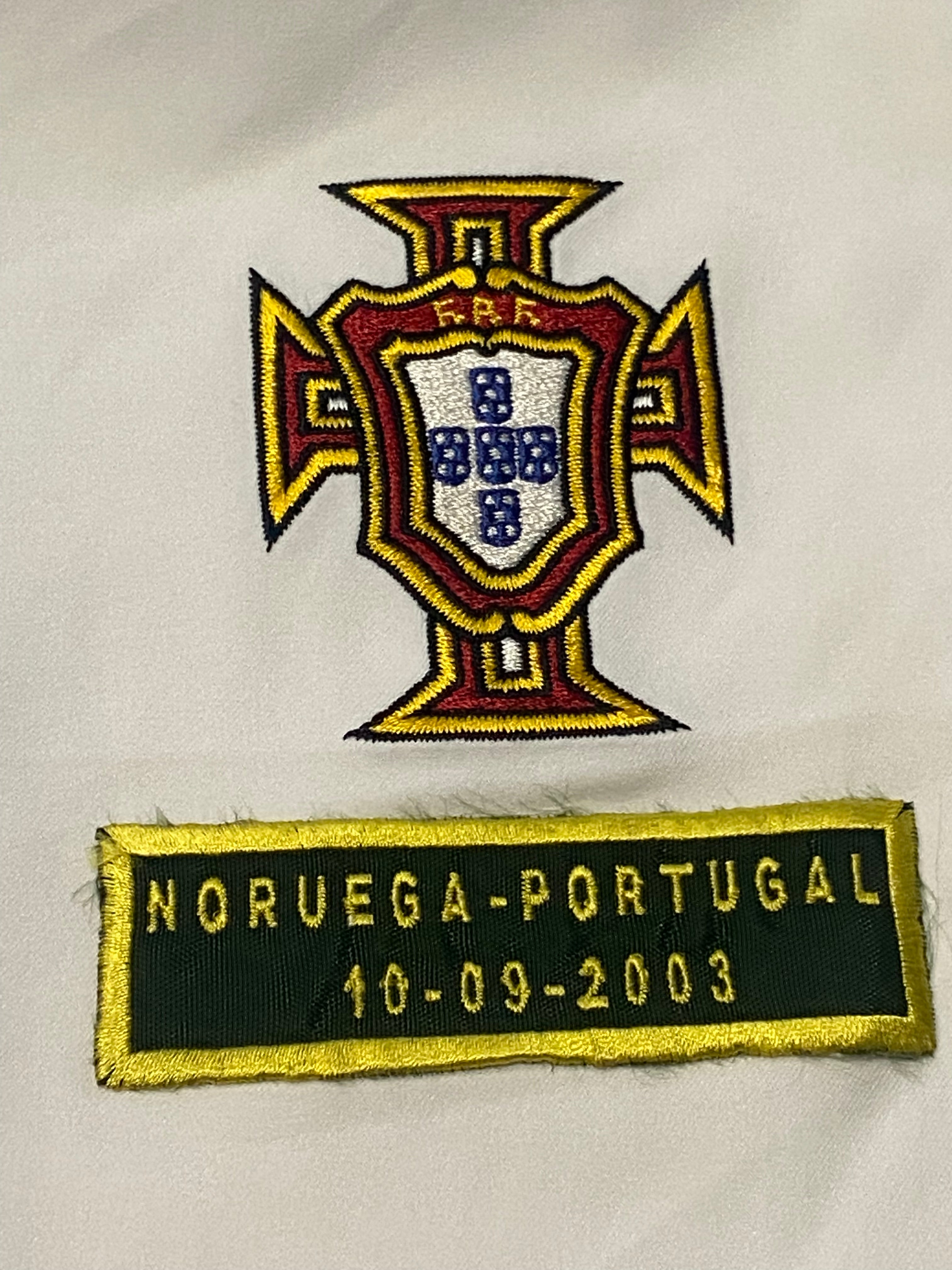 Maillot de foot du Portugal (porté N.8 FRECHAUT) contre la Norvège en 2003