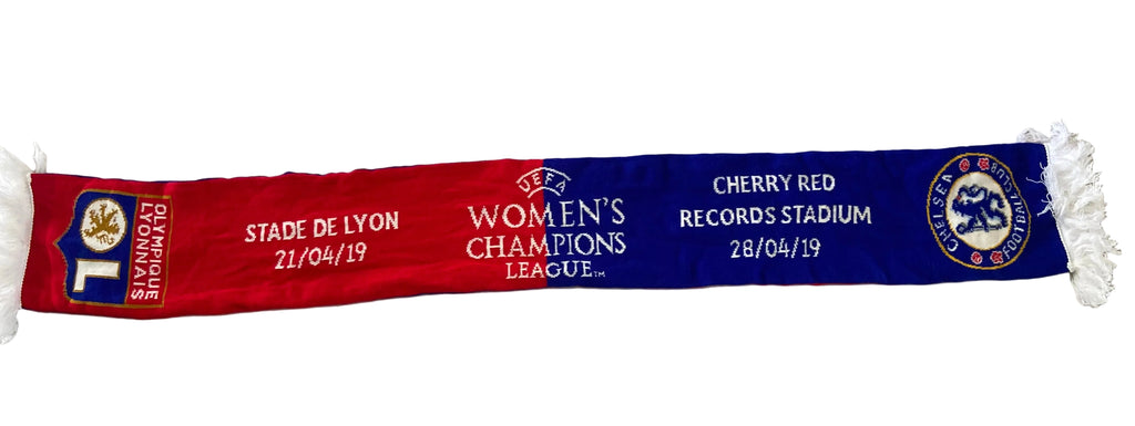 Echarpe de foot de LYON OL féminine Ligue des Champions 2019 contre CHELSEA Scarf Supporter