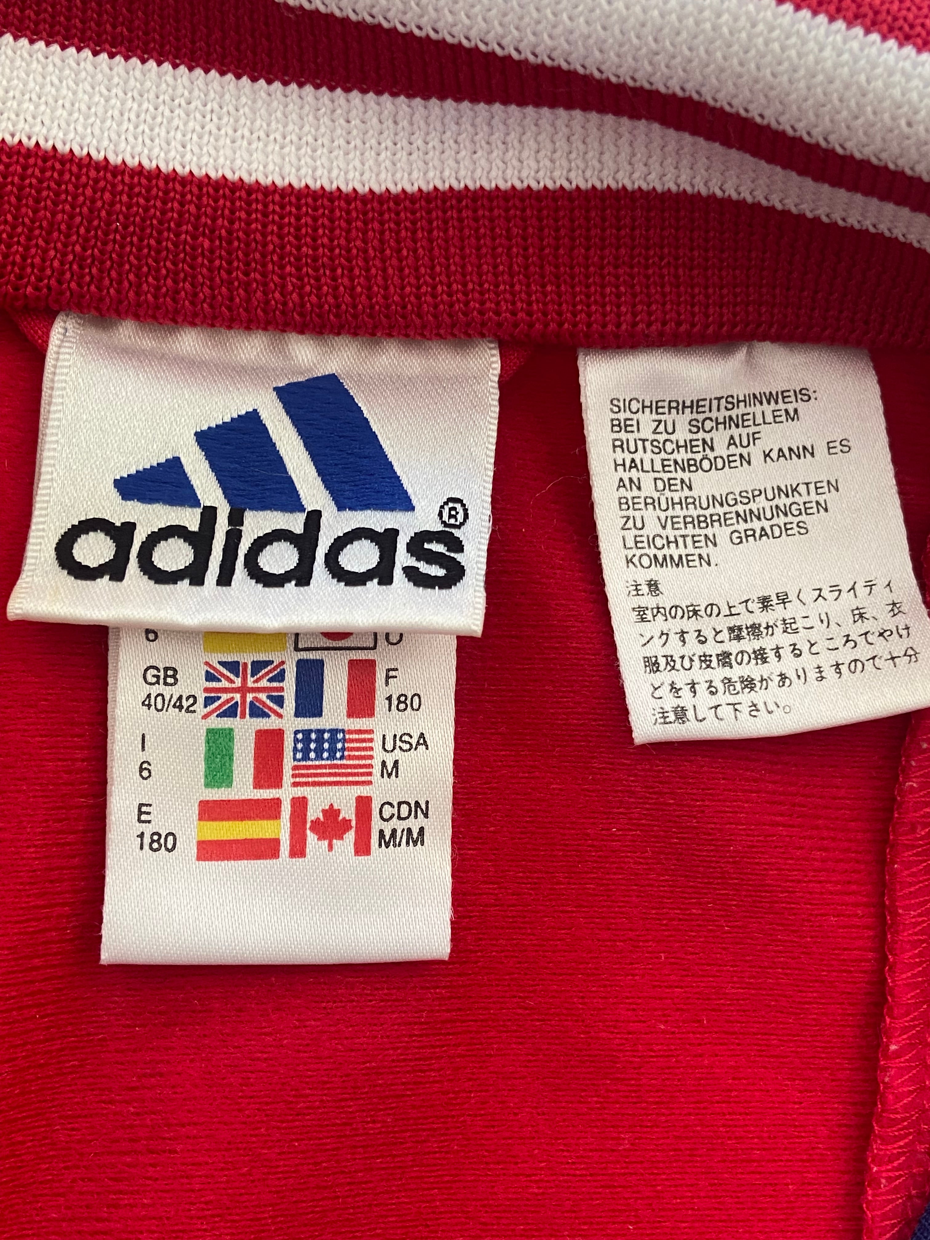 Veste de survêtement ADIDAS de l’équipe de FRANCE (porté joueur pro) saison 1999-2000