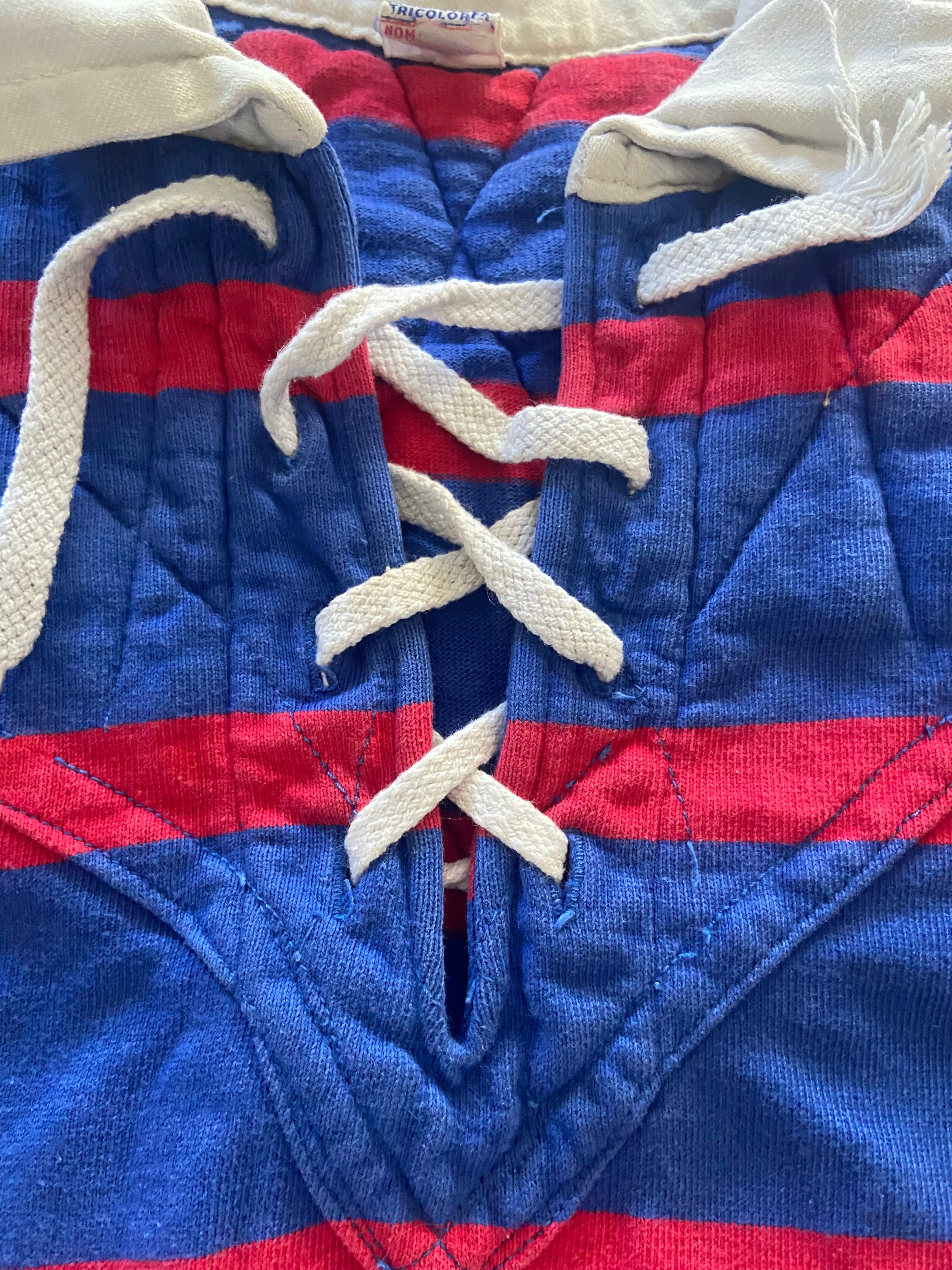 Maillot de rugby LE COQ SPORTIF de l’AS BEZIERS - porté N.18 - années 60 COLLECTOR