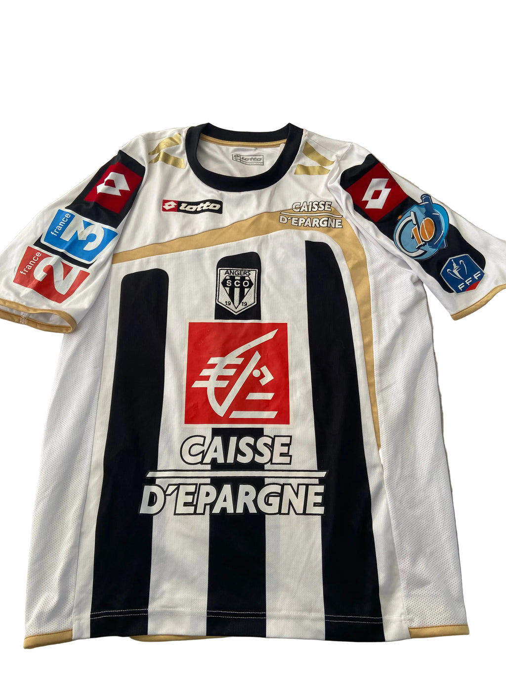 Maillot de foot LOTTO du SCO d’ANGERS (porté N.13 ) en Coupe de France 2009-10