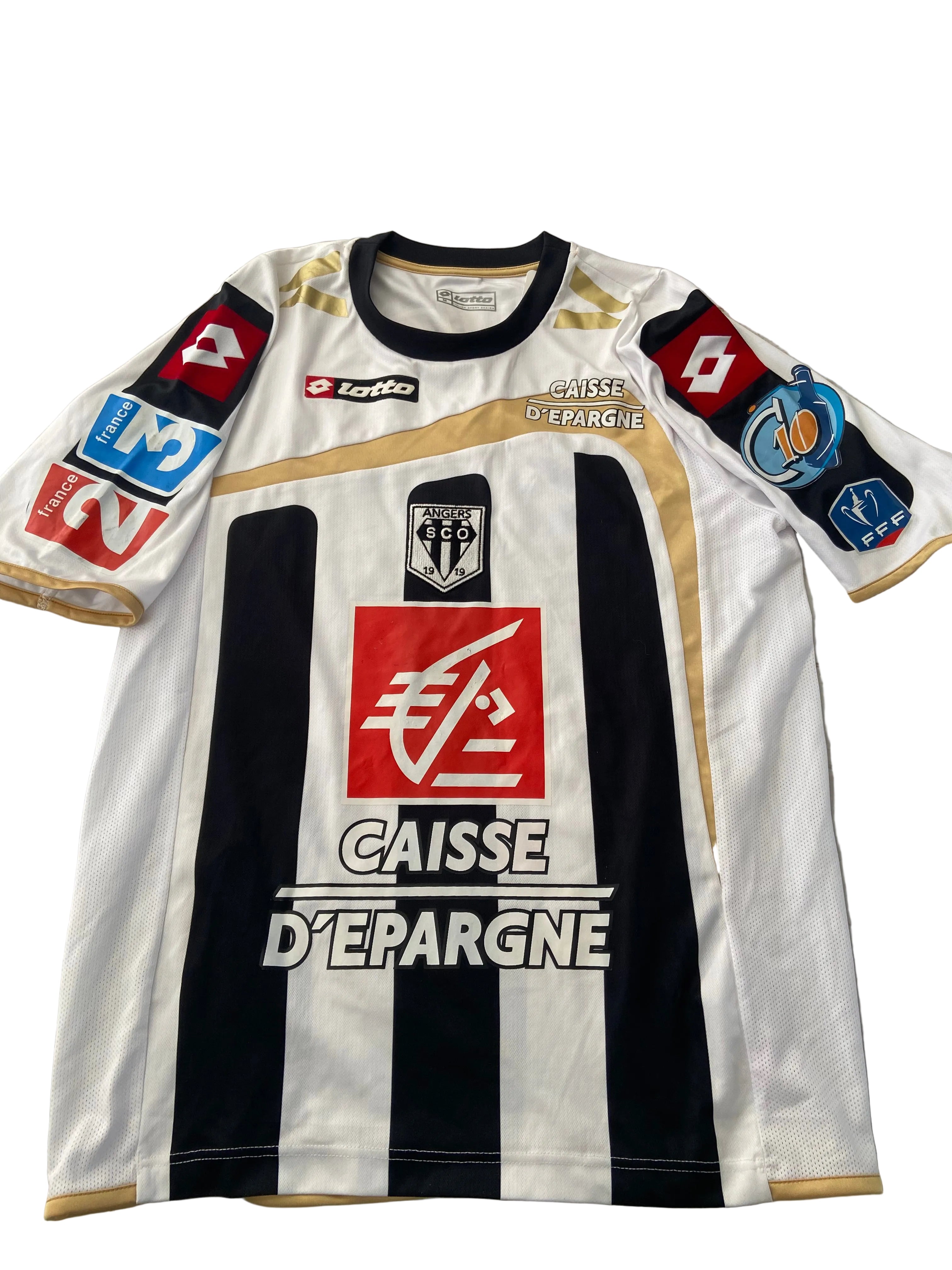 Maillot de foot LOTTO du SCO d’ANGERS (porté N.13 ) en Coupe de France 2009-10