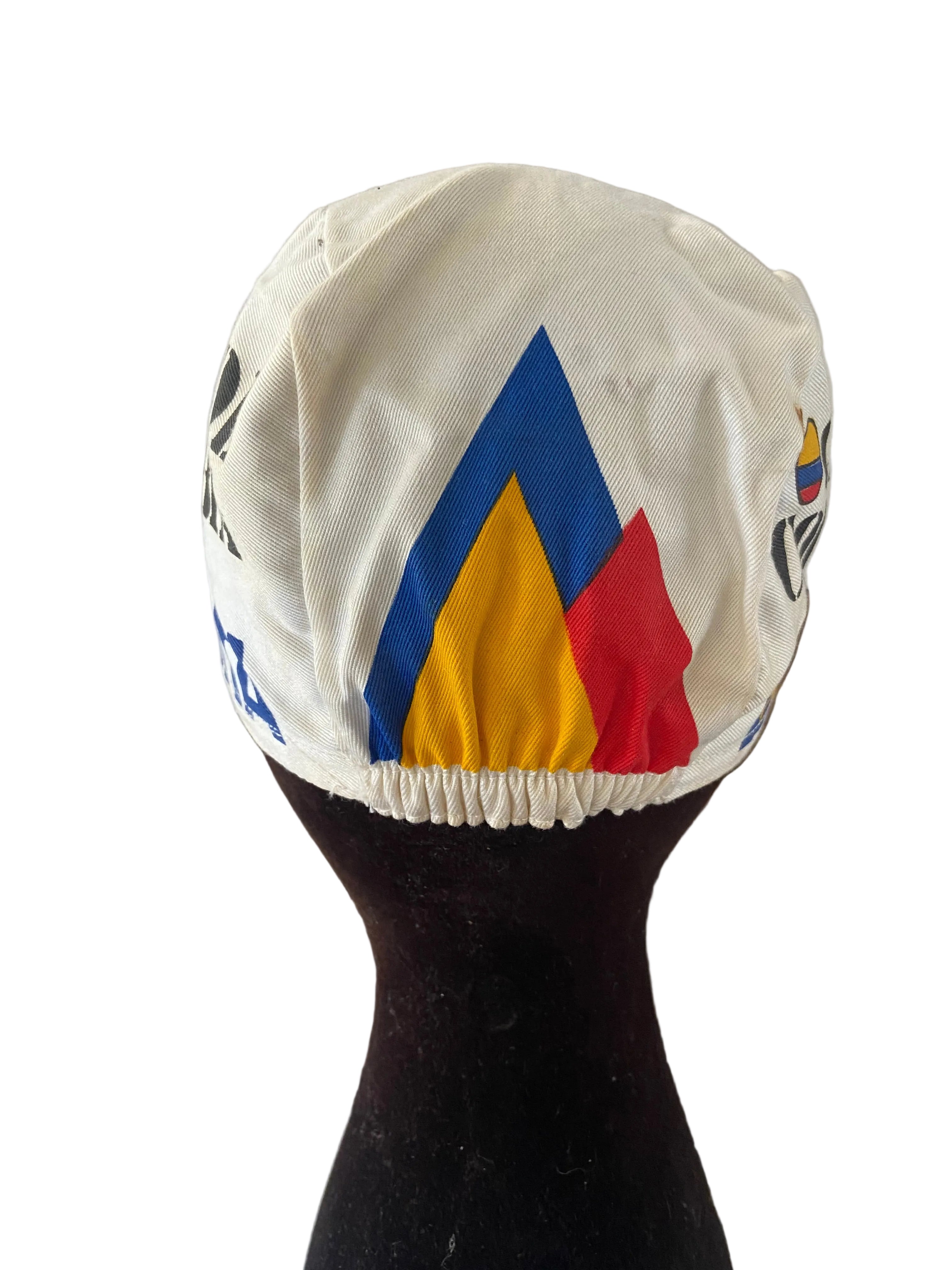 Casquette officielle de Vélo cyclisme de L’équipe Café de Colombia – Époque Luis HERRERA – Made in Colombia – Torralba – année 80 – COLLECTOR