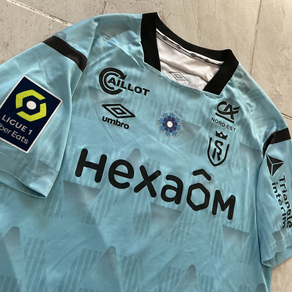 Maillot de foot UMBRO du STADE de REIMS (porté N.1 PENTZ) saison 2024-25 match armistice bleuet de france 11ème journée contre Le HAVRE