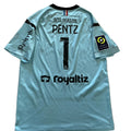 Maillot de foot UMBRO du STADE de REIMS (porté N.1 PENTZ) saison 2024-25 match armistice bleuet de france 11ème journée contre Le HAVRE