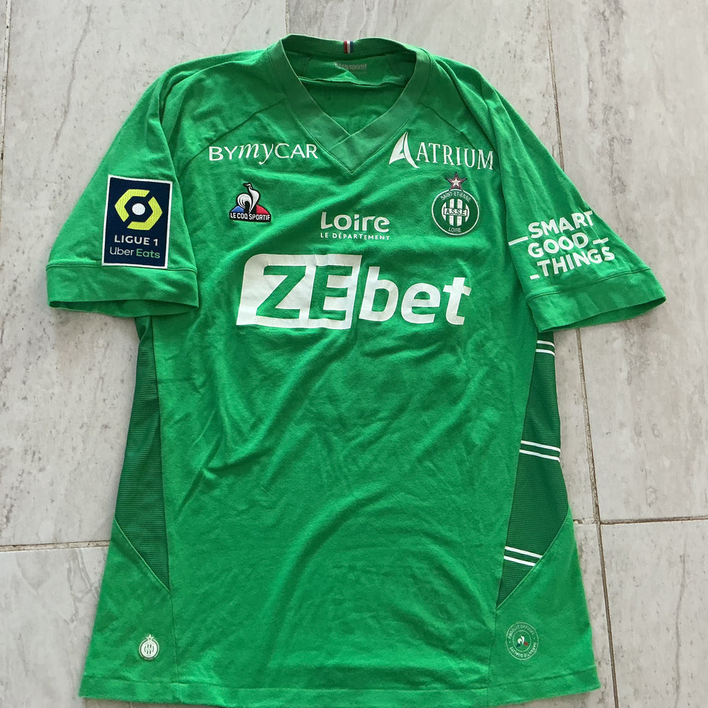 Maillot de foot LE COQ SPORTIF de l’AS SAINT-ÉTIENNE porté N.22 MANGALA (saison 2021-22)