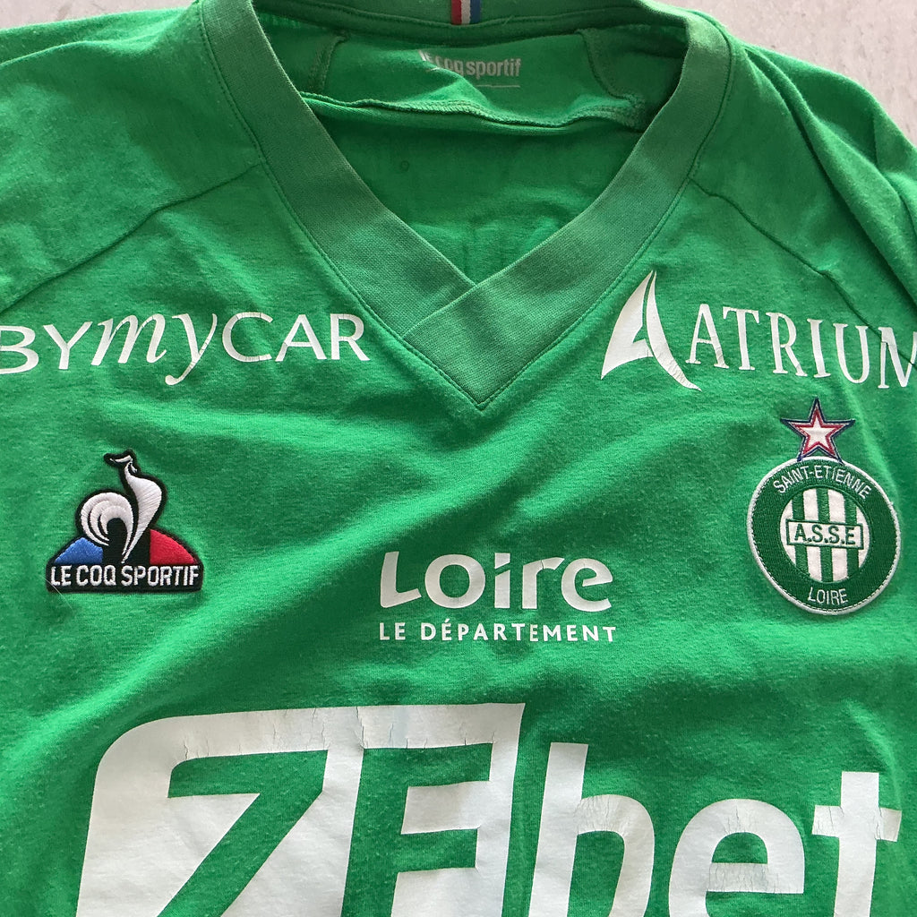 Maillot de foot LE COQ SPORTIF de l’AS SAINT-ÉTIENNE porté N.22 MANGALA (saison 2021-22)