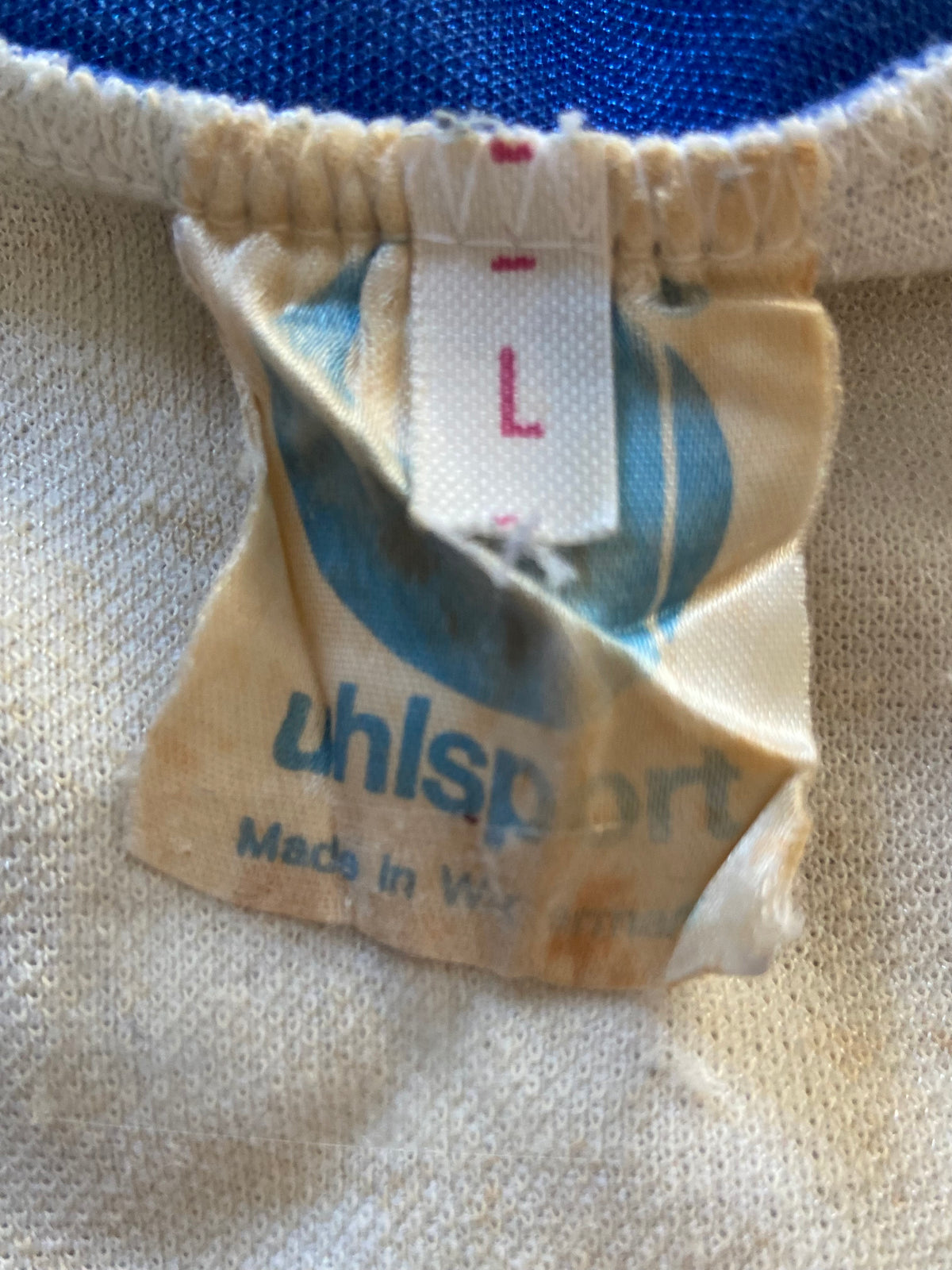 Maillot de foot UHLSPORT de l’AJ AUXERRE (porté N.5 PRUNIER) saison 1987-88