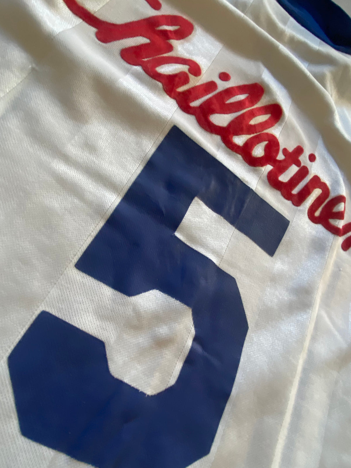 Maillot de foot UHLSPORT de l’AJ AUXERRE (porté N.5 PRUNIER) saison 1987-88