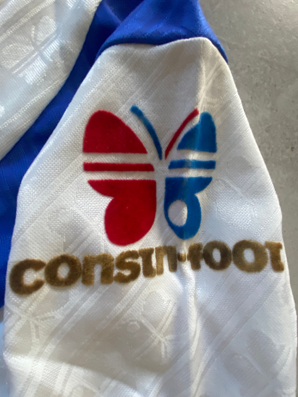 Maillot de foot Constri-Foot (porté N.2) vintage année 80 (club à déterminer ??)