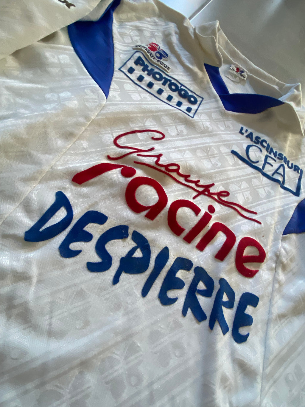 Maillot de foot Constri-Foot (porté N.2) vintage année 80 (club à déterminer ??)